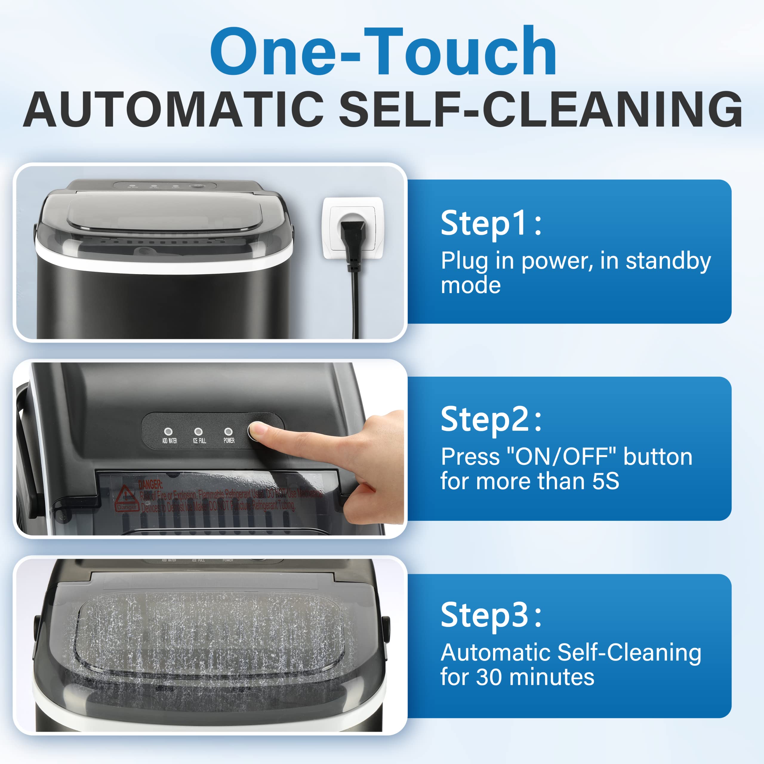 Foto 6 | Máquina Para Hacer Hielo Simple Deluxe, 26 Libras/24 Horas, Negra - Venta Internacional.