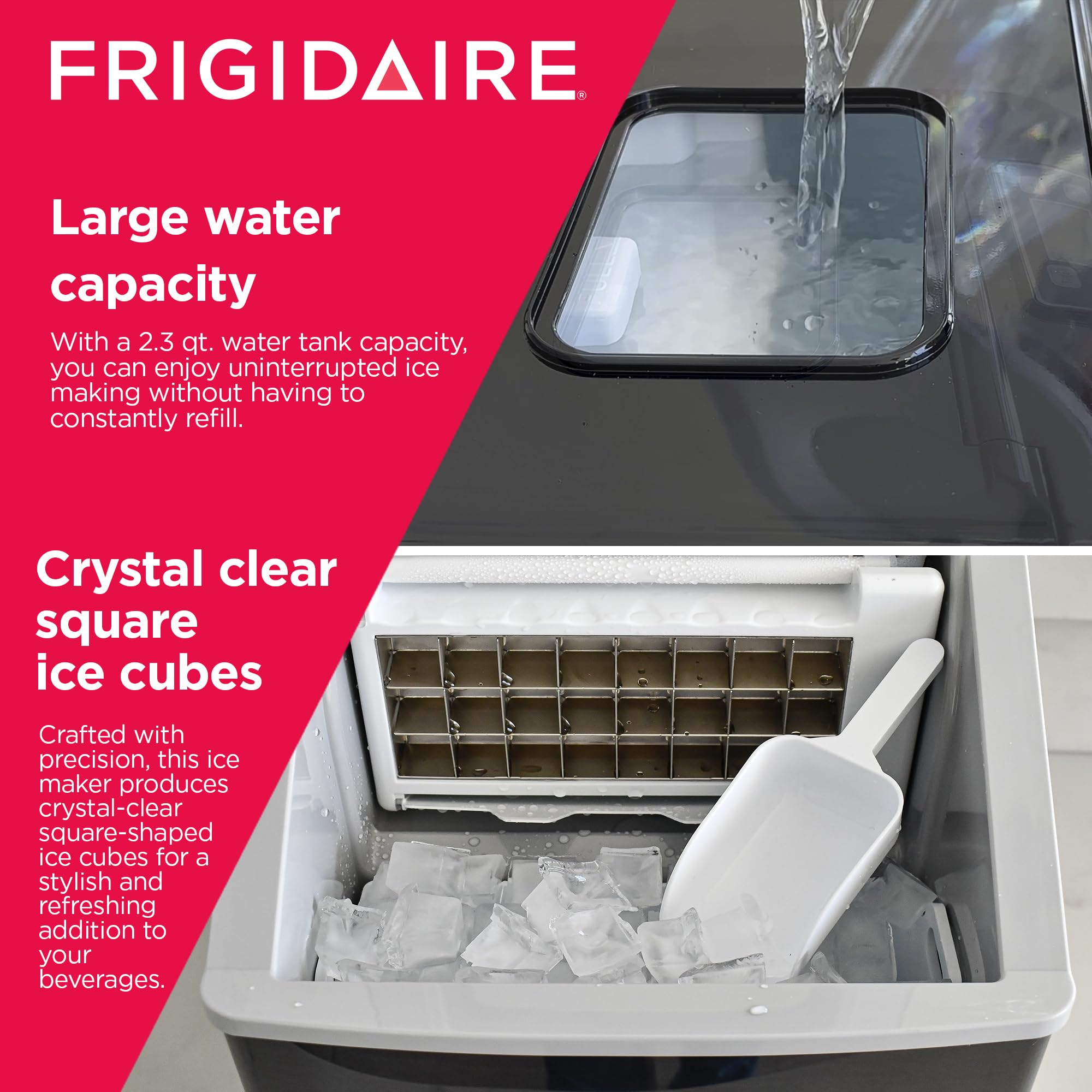 Foto 5 pulgar | Máquina De Hielo Frigidaire Efic452-ssblack Xl Negra Inoxidable 18 Kg - Venta Internacional.