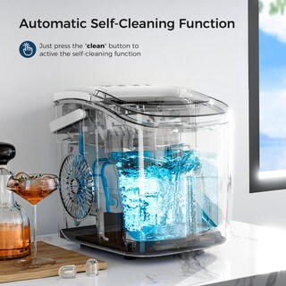 Foto 5 | Ice Maker Kismile Countertop, Tanque De Agua De 12 Litros, 26 Kg/24 Horas, Color Blanco - Venta Internacional.
