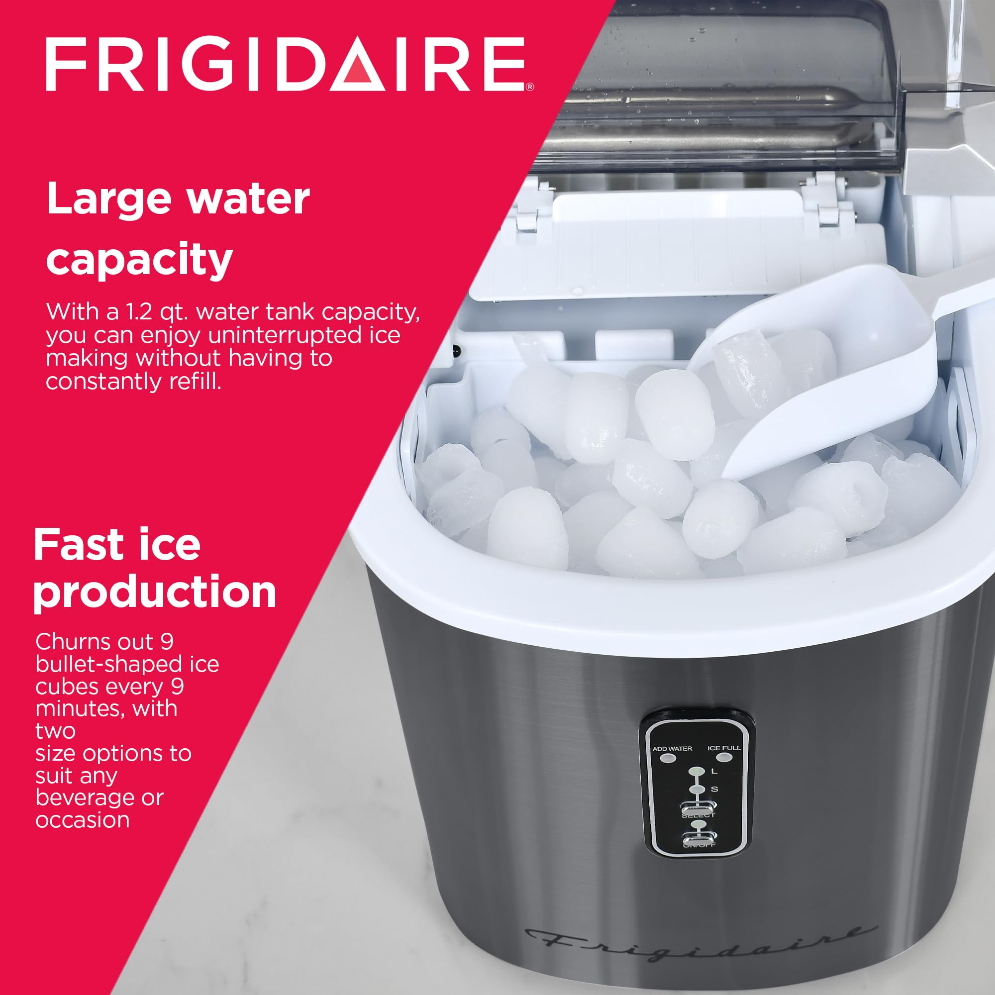 Foto 5 pulgar | Máquina De Hielo Frigidaire Efic103amz-ssblack-sc, Autolimpiante, 12 Kg - Venta Internacional.