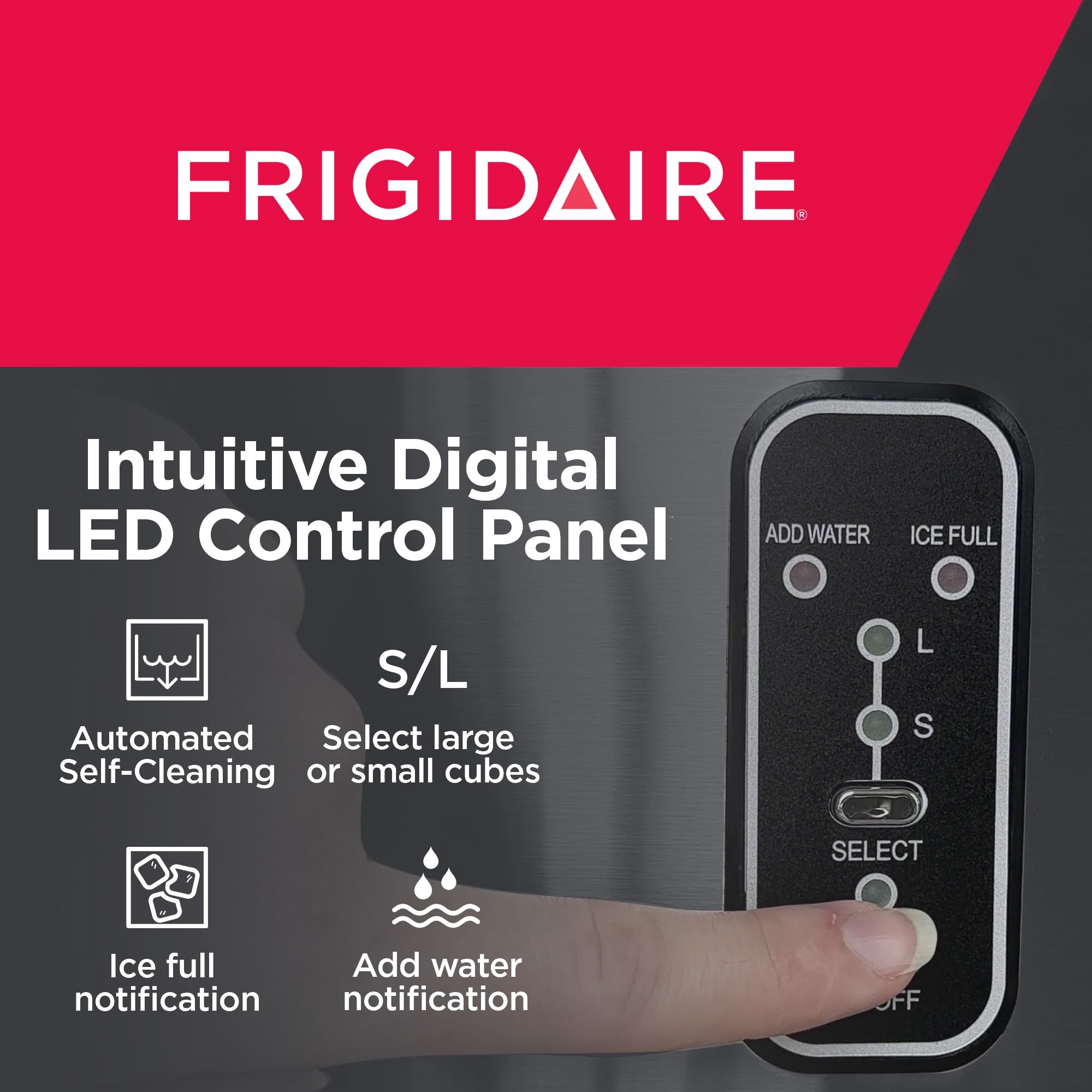 Foto 6 | Máquina De Hielo Frigidaire Efic103amz-ssblack-sc, Autolimpiante, 12 Kg - Venta Internacional.