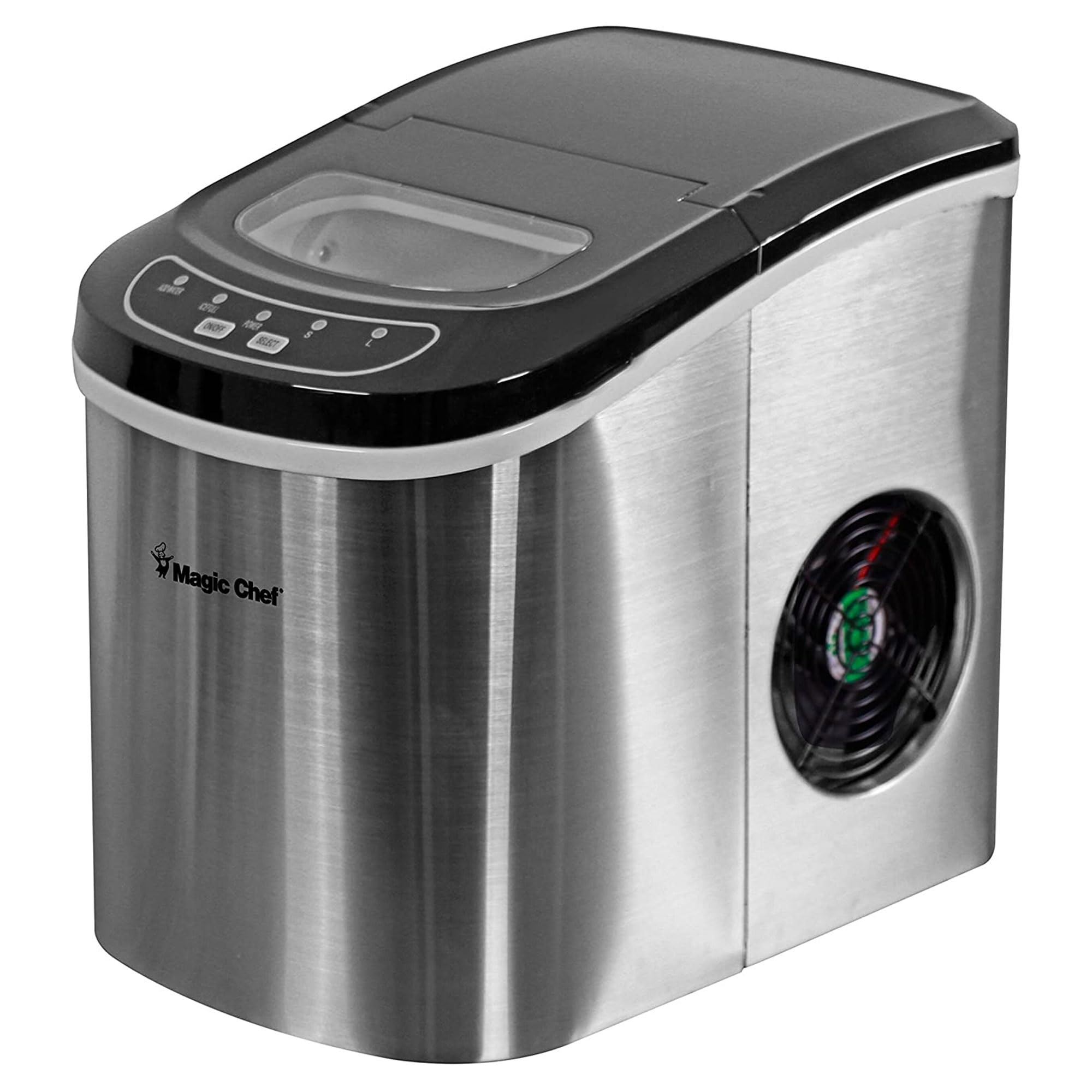 Foto 1 | Máquina De Hielo Magic Chef, Encimera Portátil, 27 Libras, Acero Inoxidable - Venta Internacional.