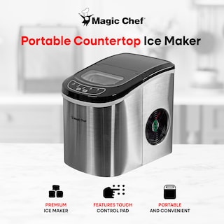 Foto 2 | Máquina De Hielo Magic Chef, Encimera Portátil, 27 Libras, Acero Inoxidable - Venta Internacional.