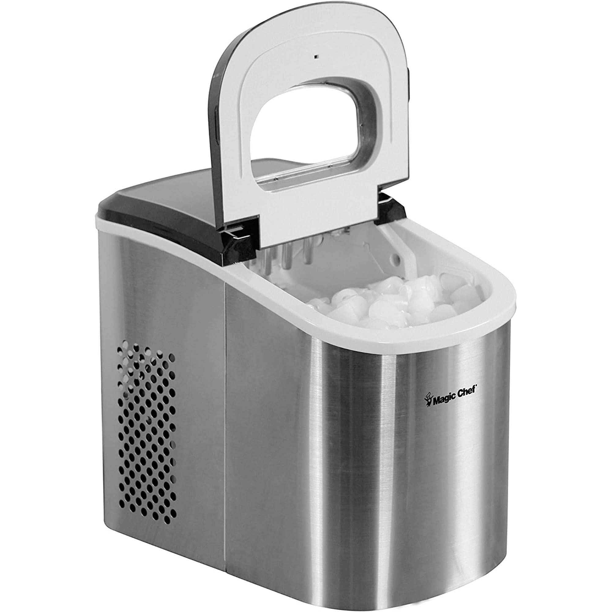 Foto 7 pulgar | Máquina De Hielo Magic Chef, Encimera Portátil, 27 Libras, Acero Inoxidable - Venta Internacional.