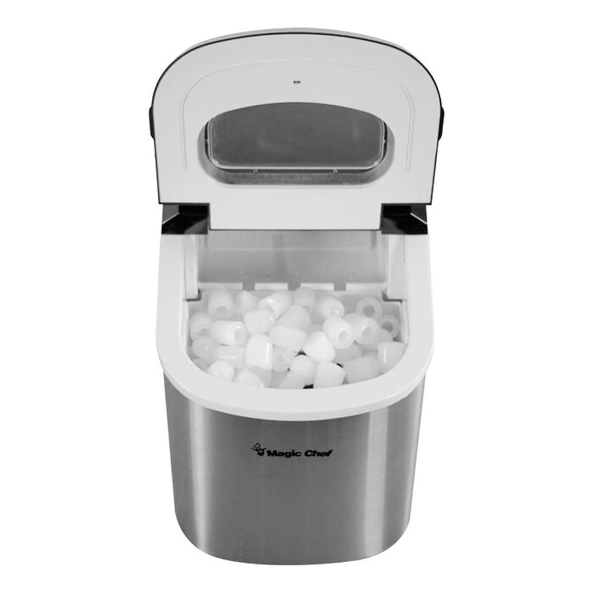 Foto 8 pulgar | Máquina De Hielo Magic Chef, Encimera Portátil, 27 Libras, Acero Inoxidable - Venta Internacional.