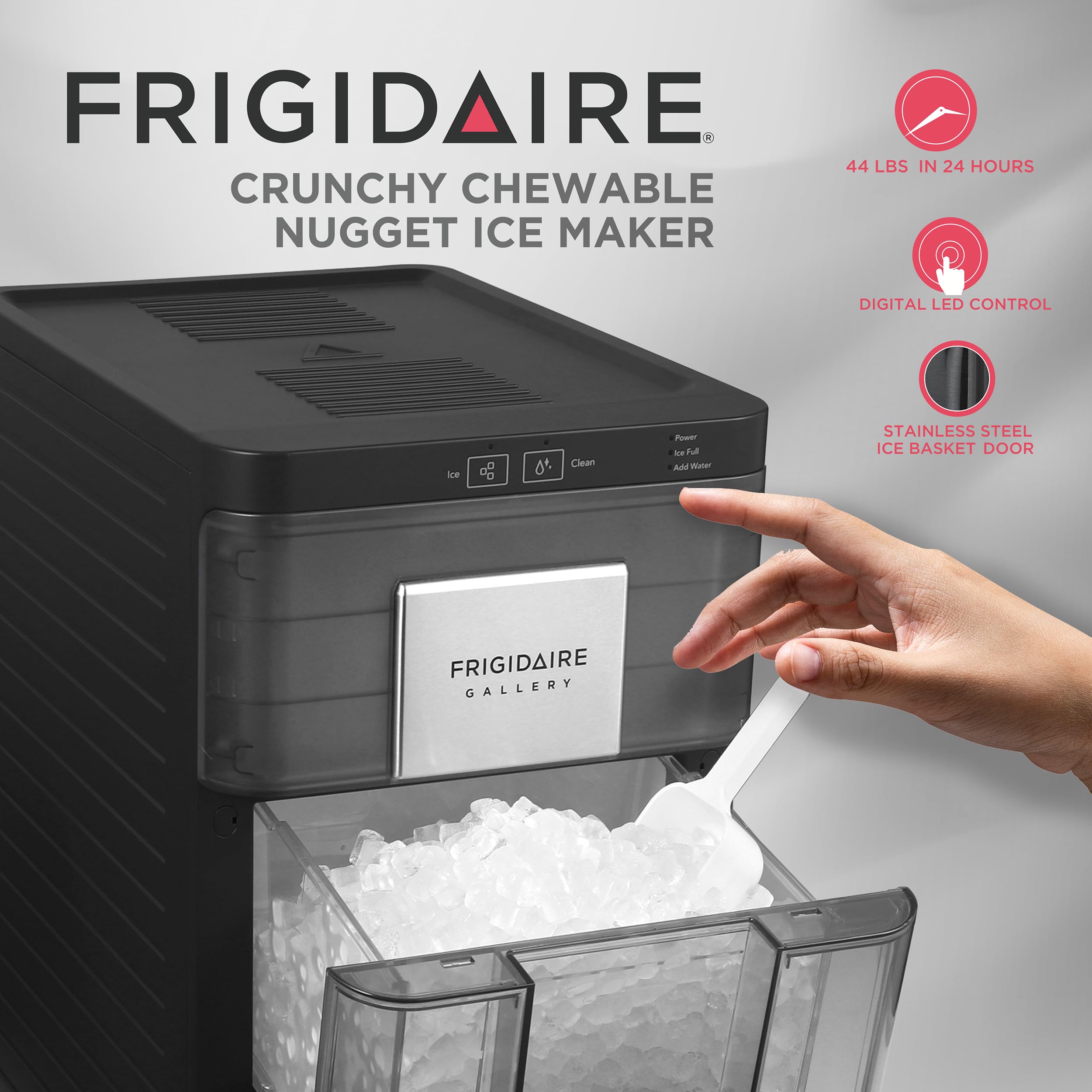 Foto 4 | Máquina De Hielo Frigidaire Gallery Para Encimera, 20 Kg/día, Color Negro 2.0 Gen - Venta Internacional.