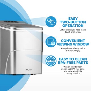 Foto 4 | Máquina De Hielo Newair Para Hacer Hielo, Portátil, Ligera, De 12 Kg, Sin Bpa - Venta Internacional.