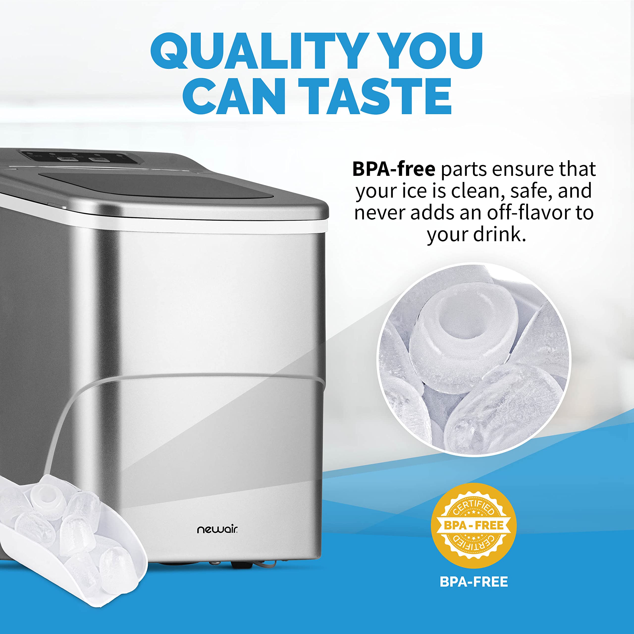 Foto 6 pulgar | Máquina De Hielo Newair Para Hacer Hielo, Portátil, Ligera, De 12 Kg, Sin Bpa - Venta Internacional.
