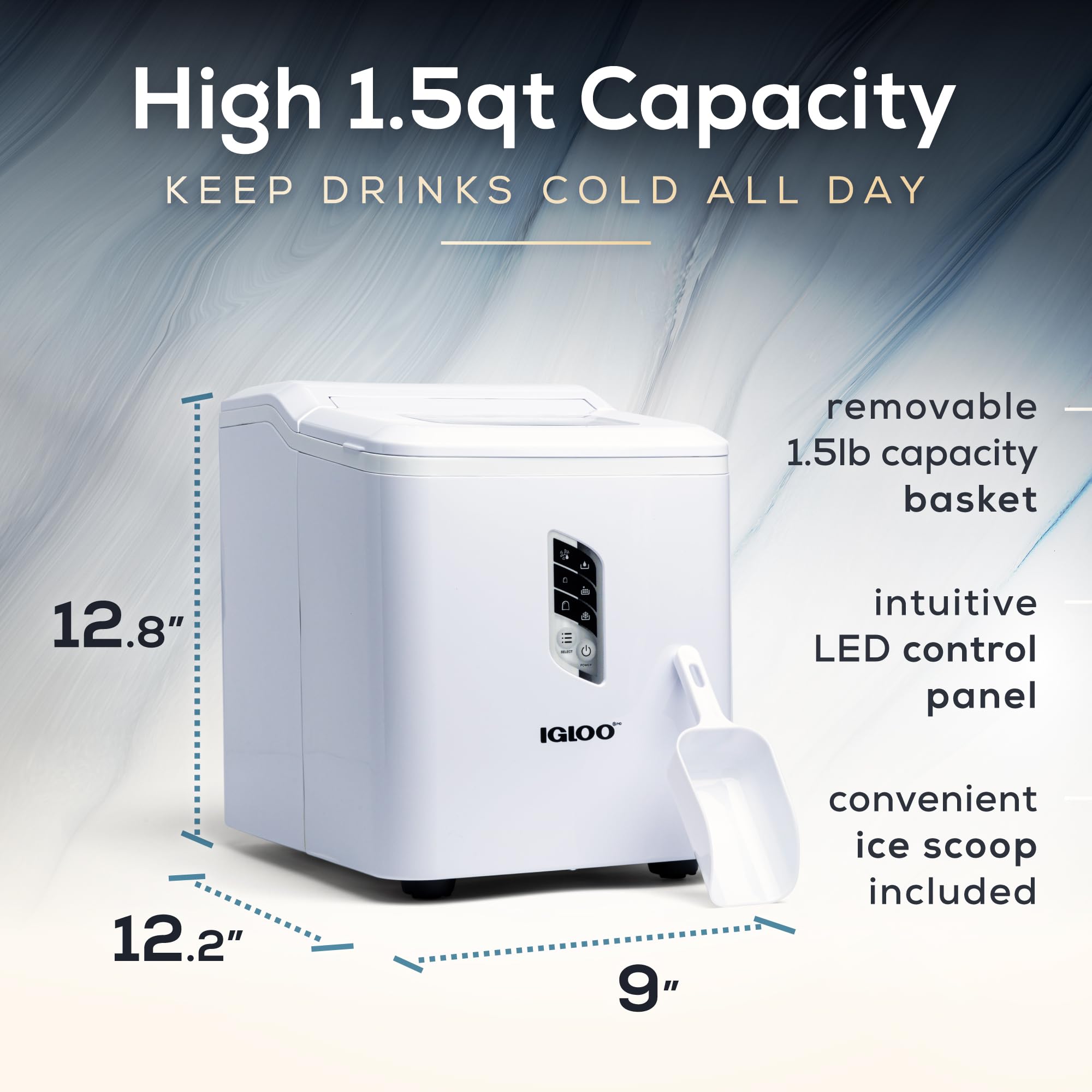 Foto 3 pulgar | Máquina De Hacer Hielo Igloo Iceb26wh 12 Kg/24 H 2.8l 9 Cubos - Venta Internacional.