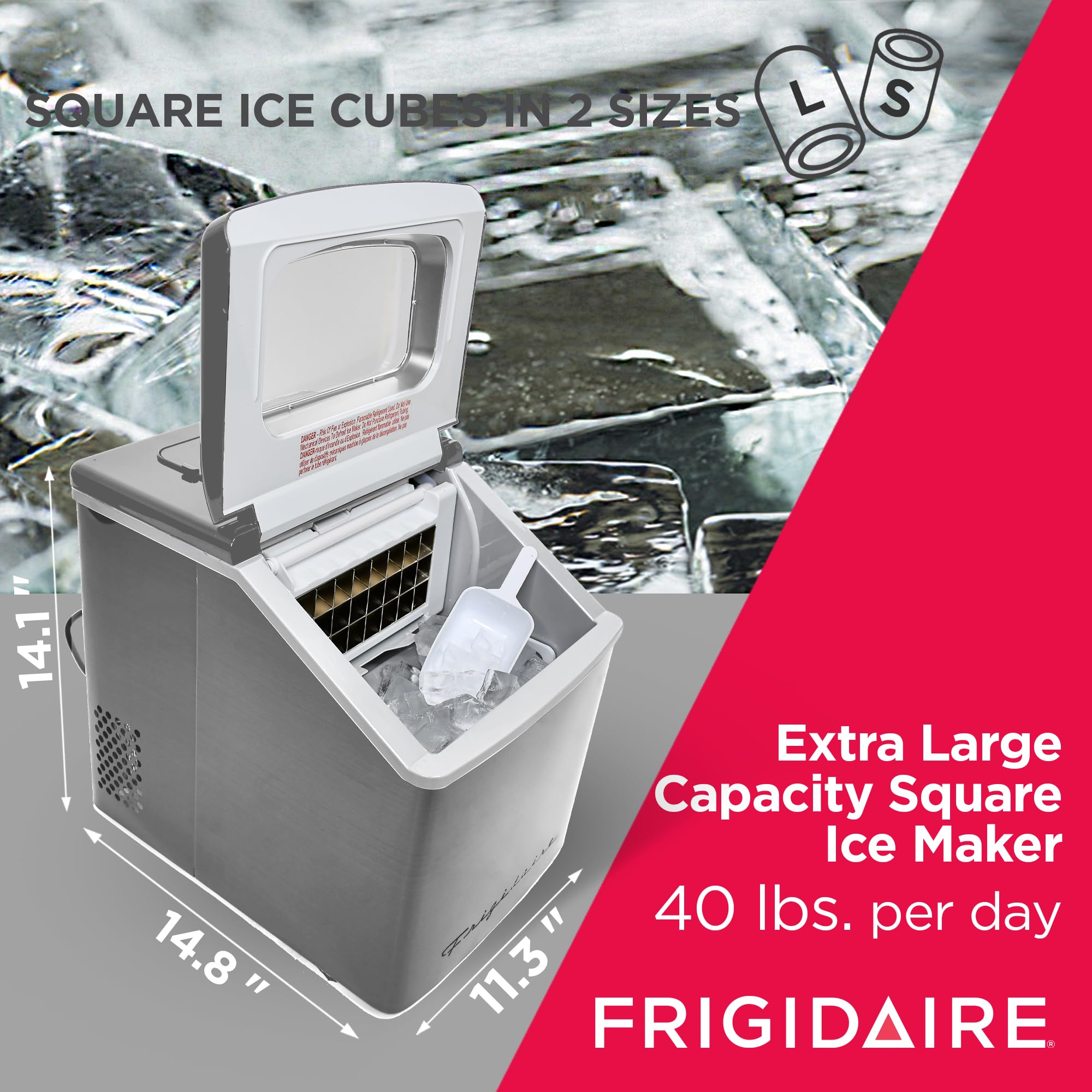 Foto 4 pulgar | Máquina De Hielo Frigidaire Efic452-ss 18 Kg De Acero Inoxidable - Venta Internacional.