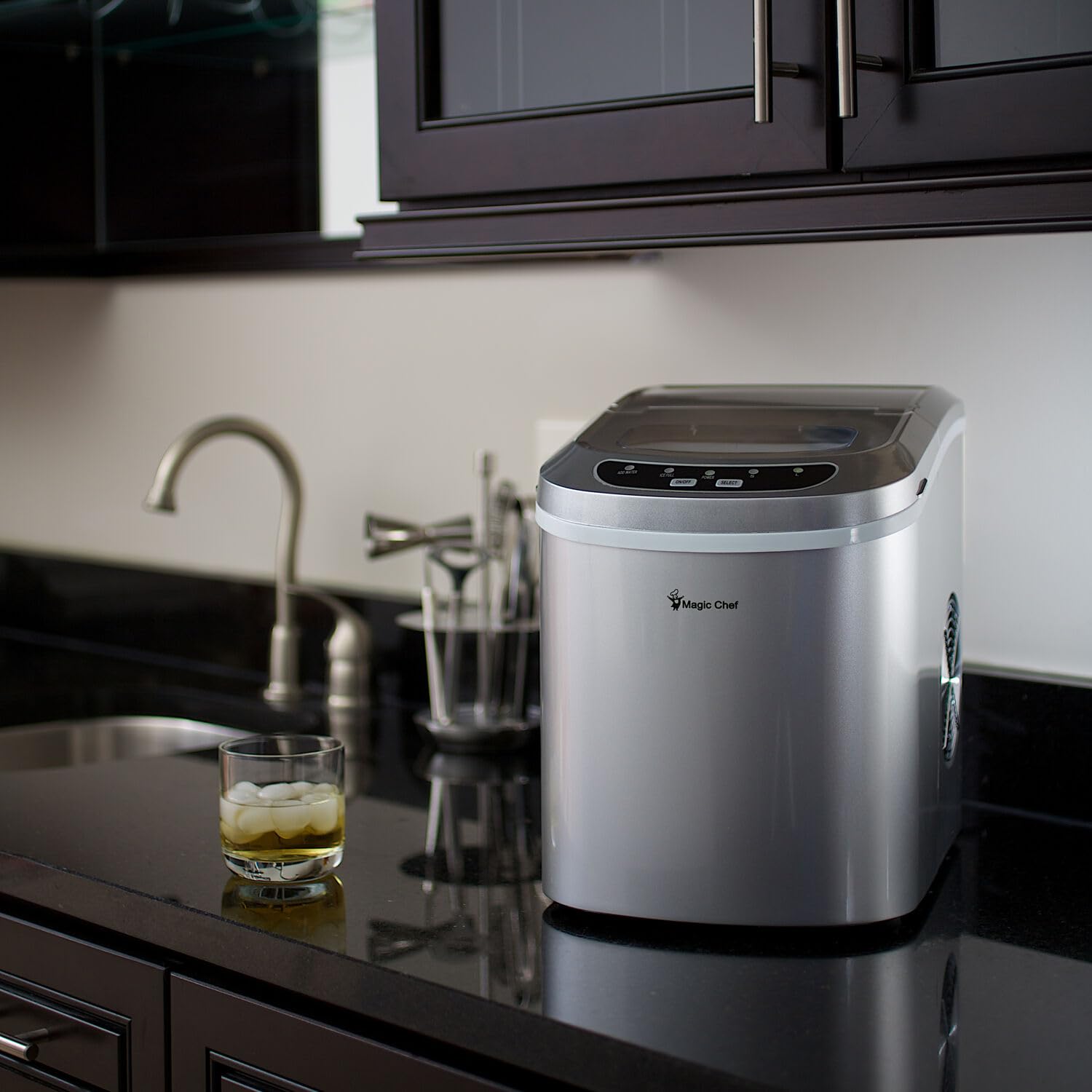 Foto 2 | Encimera Portátil Ice Maker Magic Chef  27 Libras  Plateada - Venta Internacional.