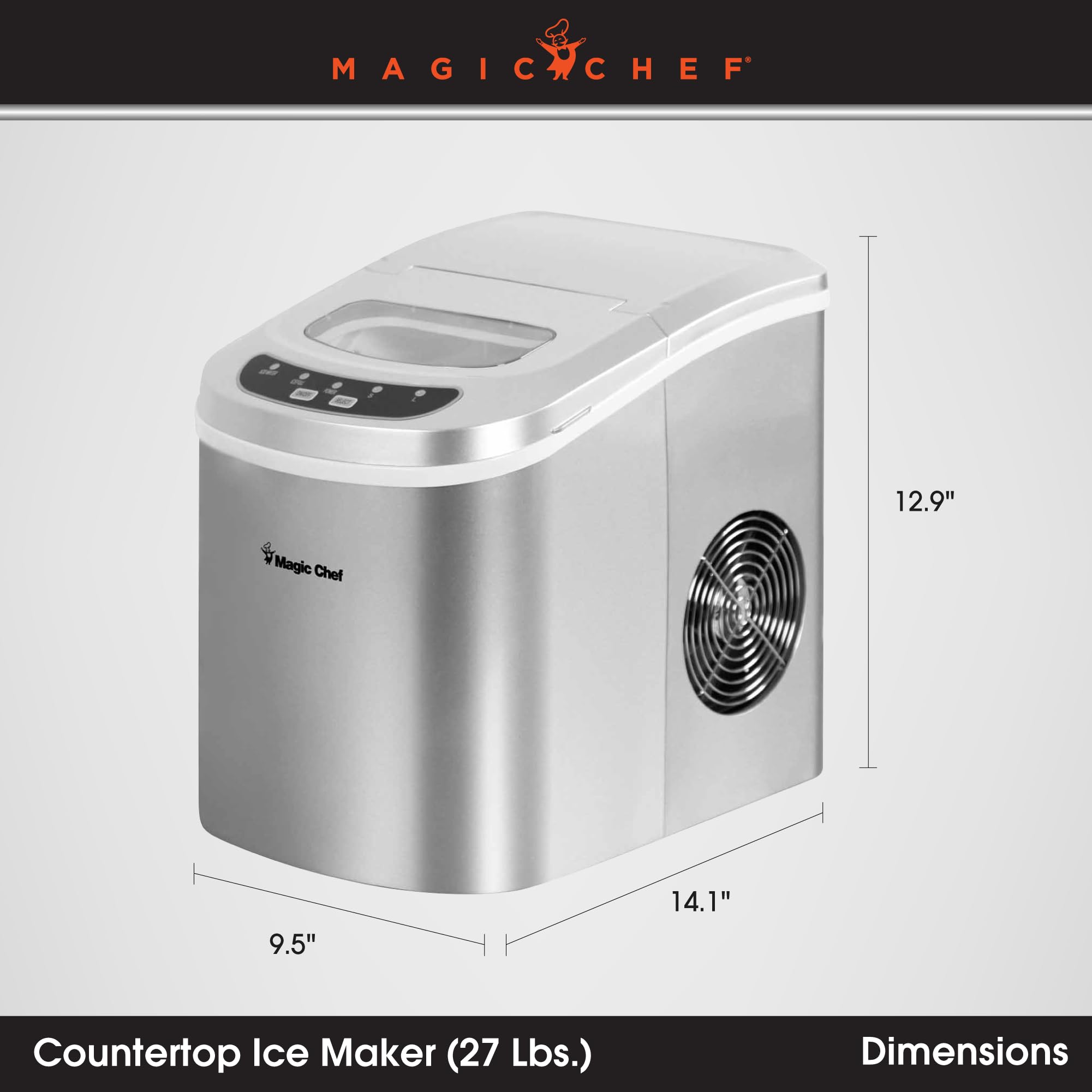 Foto 4 pulgar | Encimera Portátil Ice Maker Magic Chef  27 Libras  Plateada - Venta Internacional.