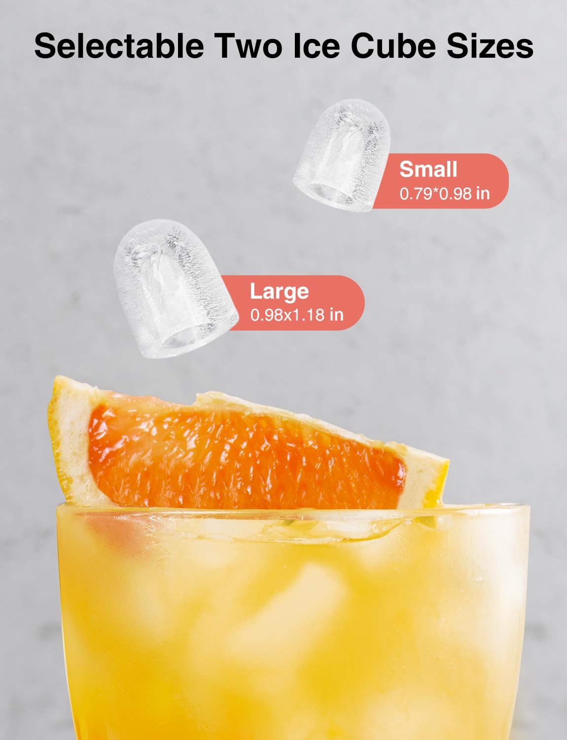 Foto 5 | Máquina De Hielo Crownful Para Encimera Con Asa  Autolimpiante  26 Libras