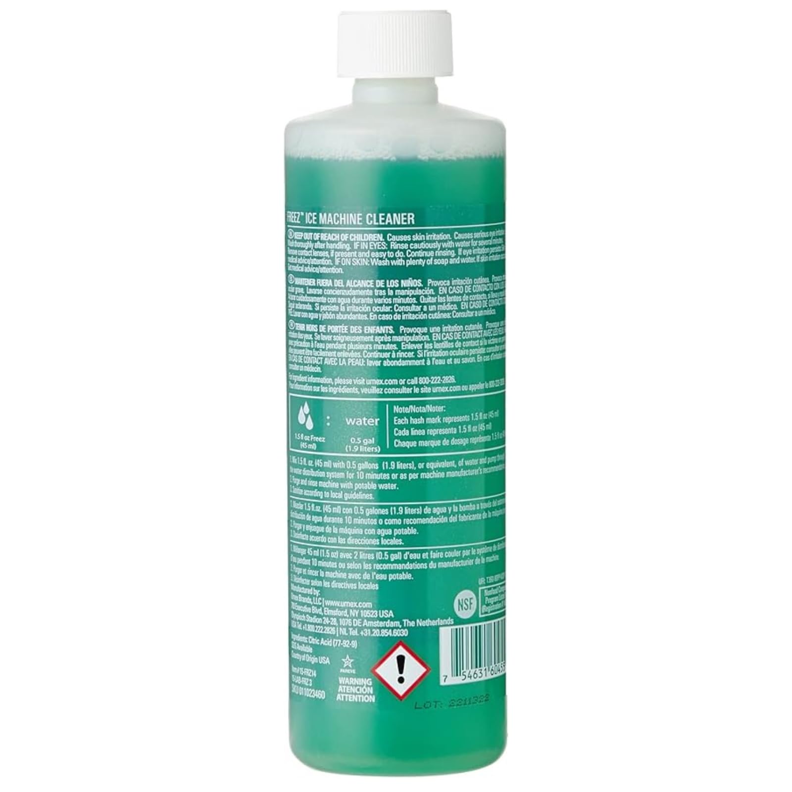 Foto 3 pulgar | Limpiador Para Máquinas De Hielo Urnex Freez 414 Ml  5 Usos  Apto Para Níquel - Venta Internacional.