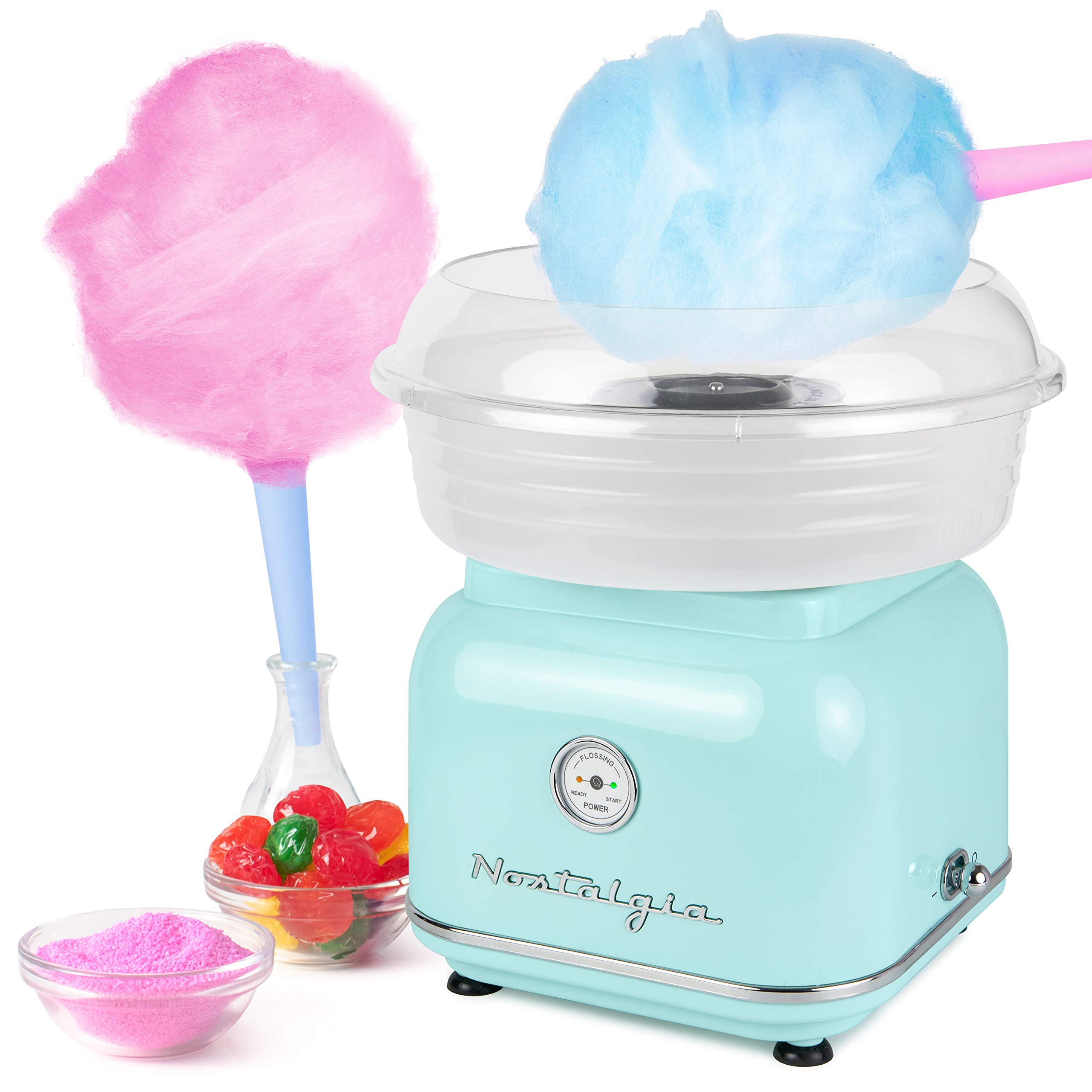 Máquina De Algodón De Azúcar Nostalgia Classic Countertop Aqua - Venta Internacional.