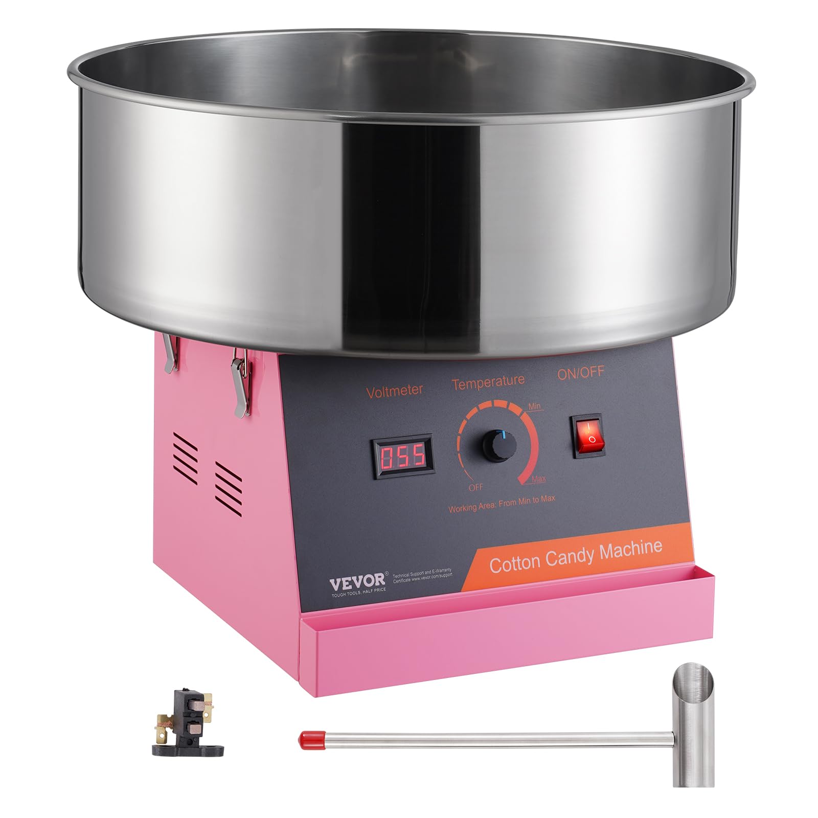 Foto 1 | Máquina De Algodón De Azúcar Vevor Commercial 1000w Eléctrica Rosa - Venta Internacional.