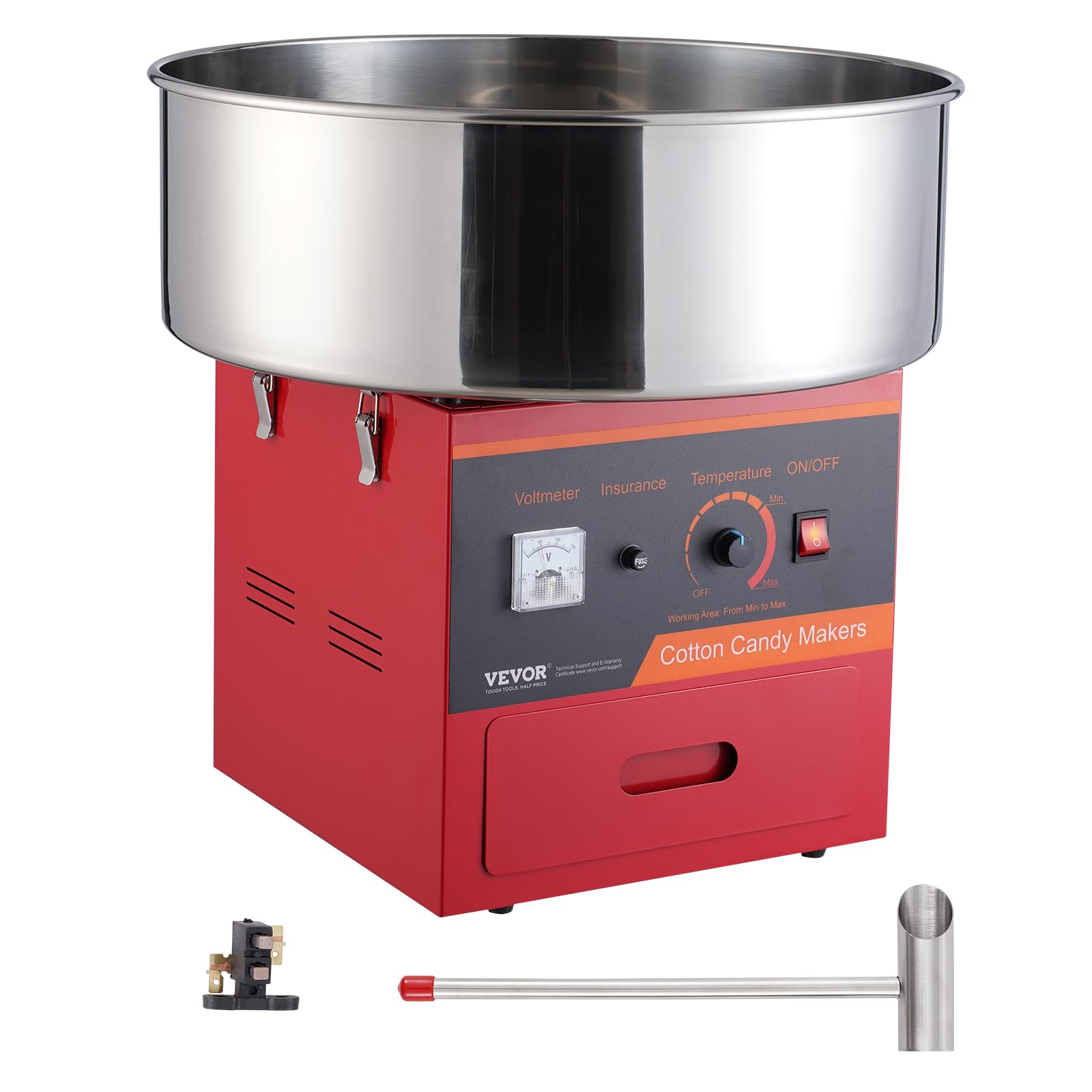 Foto 1 | Máquina De Algodón De Azúcar Vevor Electric 1000w Commercial Red - Venta Internacional.