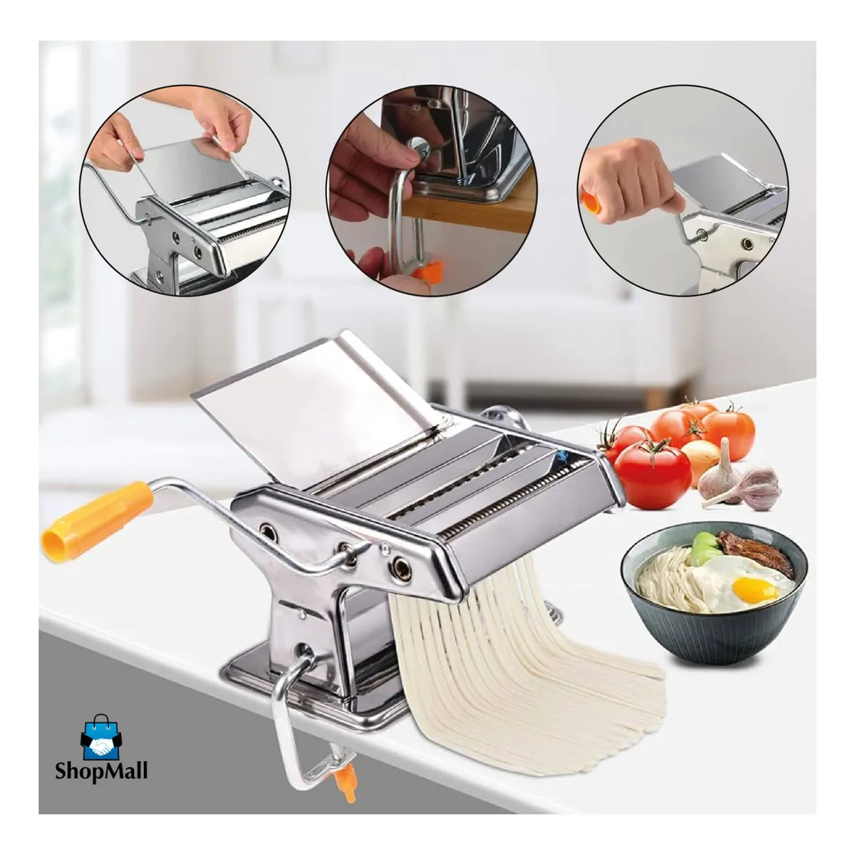 Foto 2 | Máquina Para Hacer Pasta Belug  Fresca En Casa Cocina Restaurante Plateado