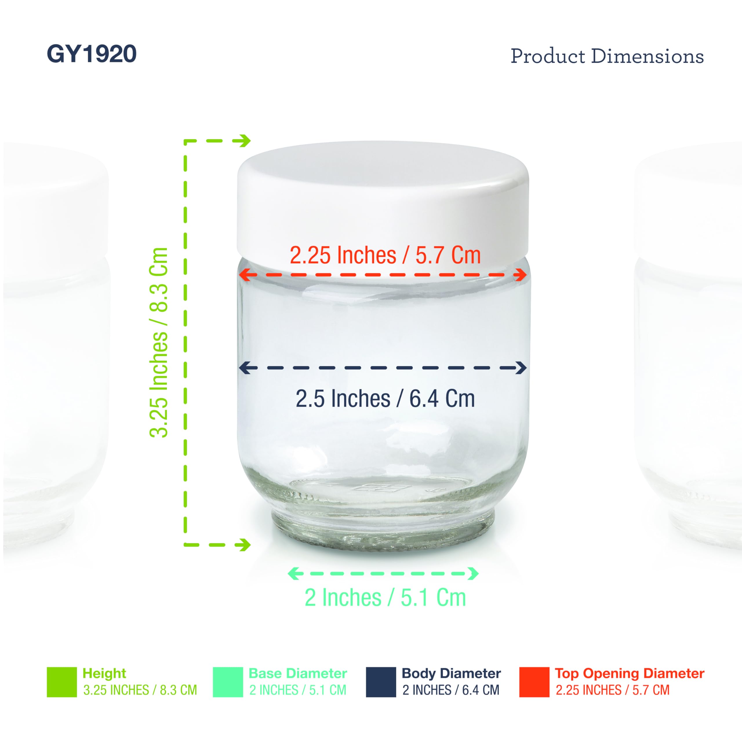 Foto 3 pulgar | Set De 8 Tarros De Cristal Para Máquina De Yogur Euro Cuisine - Venta Internacional.