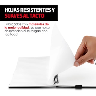 Foto 3 | Cuaderno Inteligente Redlemon 79049 color Negro Reutilizable con 50 Hojas Borra con Agua y Calor