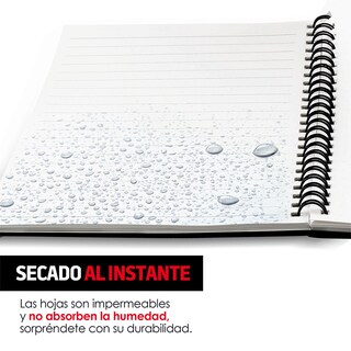 Foto 7 | Cuaderno Inteligente Redlemon 79049 color Negro Reutilizable con 50 Hojas Borra con Agua y Calor