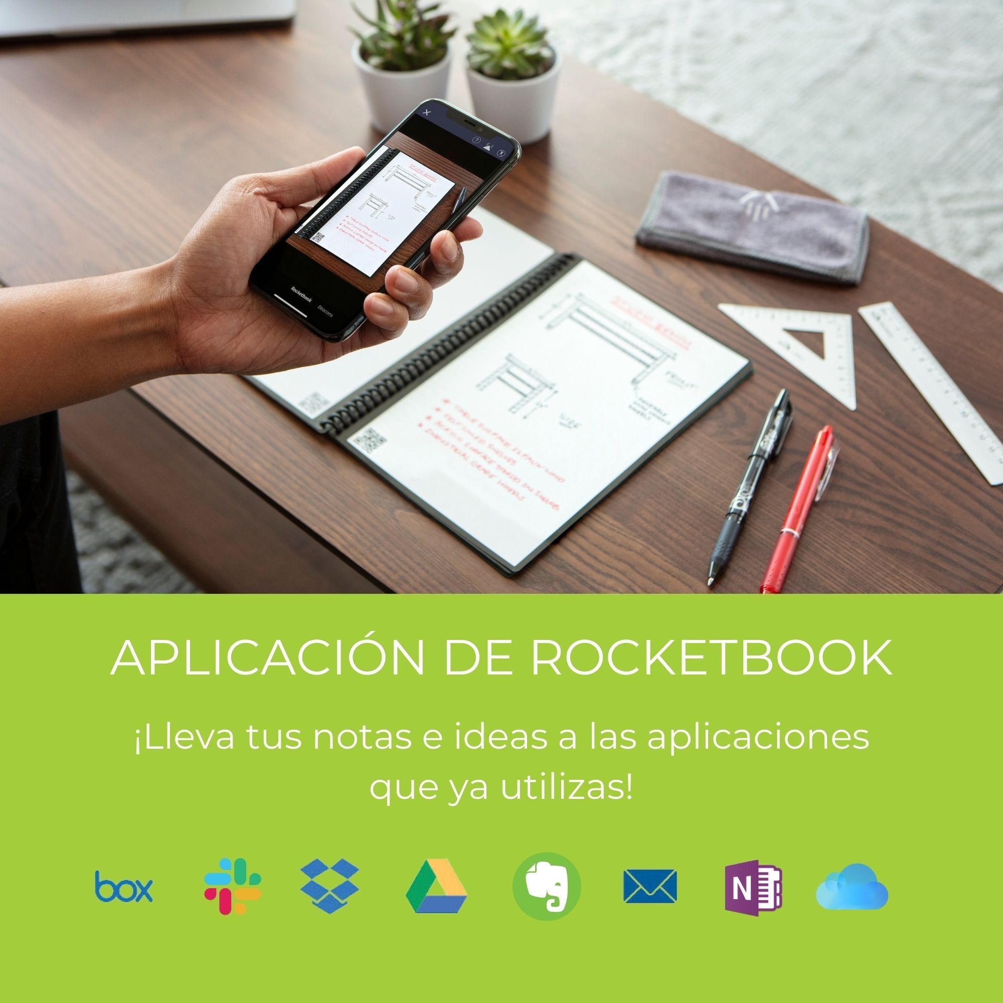 Foto 2 | Cuaderno Inteligente Rocketbook Fusion Ejecutivo color Negro 7 Estilos de Página Diferentes Reutilizable