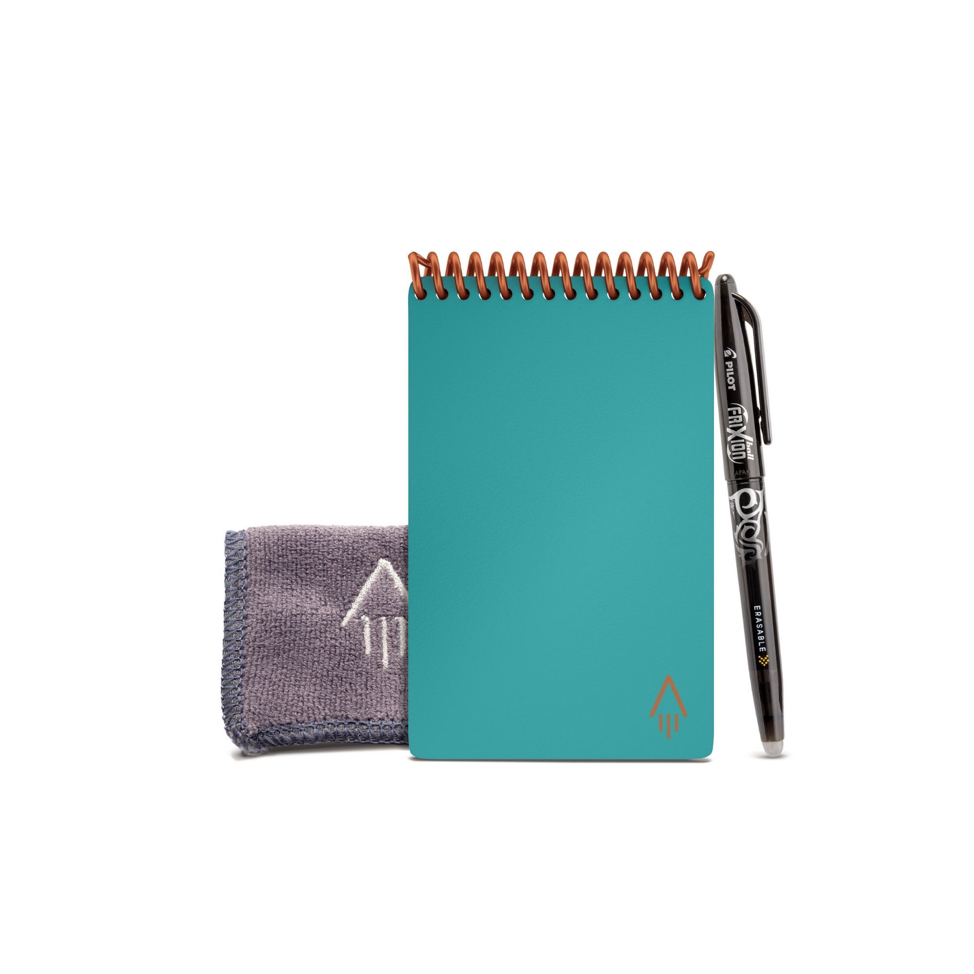 Foto 2 pulgar | Cuaderno Inteligente Rocketbook Mini color Azul Turqueza Patrón de Cuadrícula Reutilizable