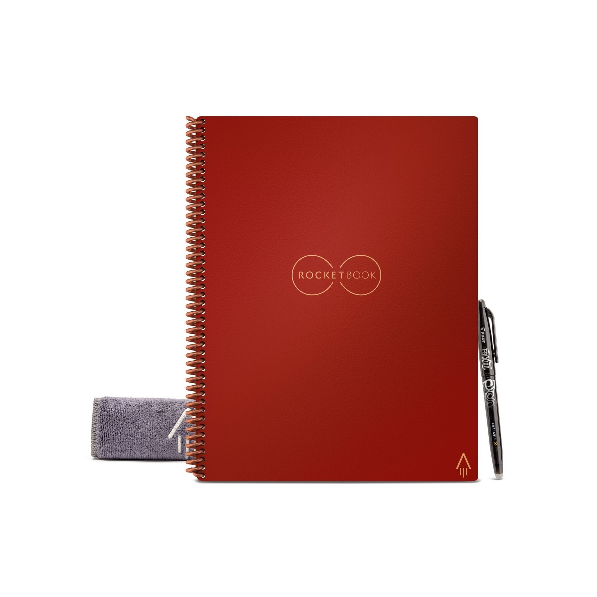 Cuaderno Inteligente Rocketbook Core Carta color Rojo Patrón de Cuadrícula Reutilizable