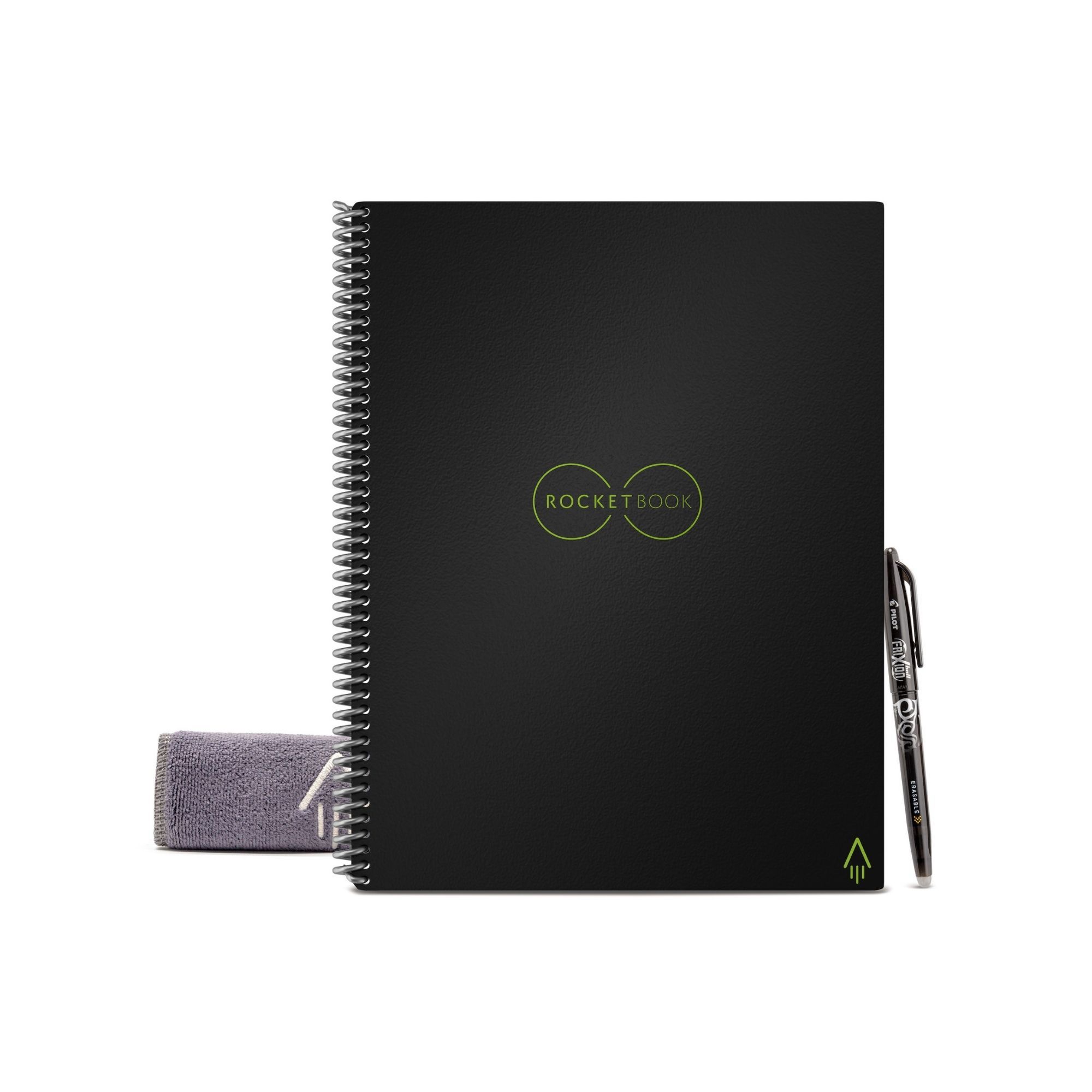 Foto 2 pulgar | Cuaderno Inteligente Rocketbook Core Carta color Negro Patrón de Cuadrícula Reutilizable