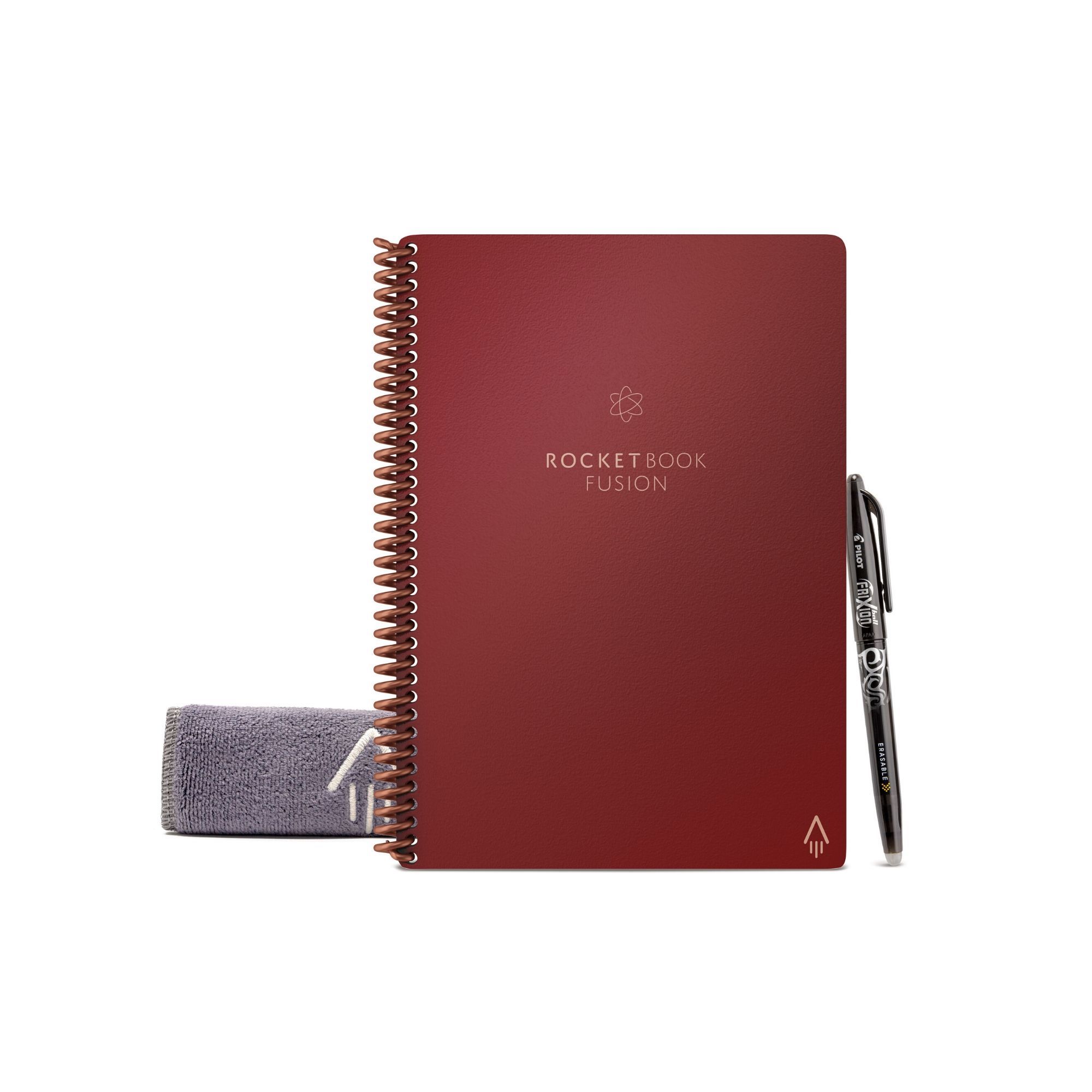 Cuaderno Inteligente Rocketbook Fusión 7 Plantillas de Página Ejecutivo color Rojo Escarlata