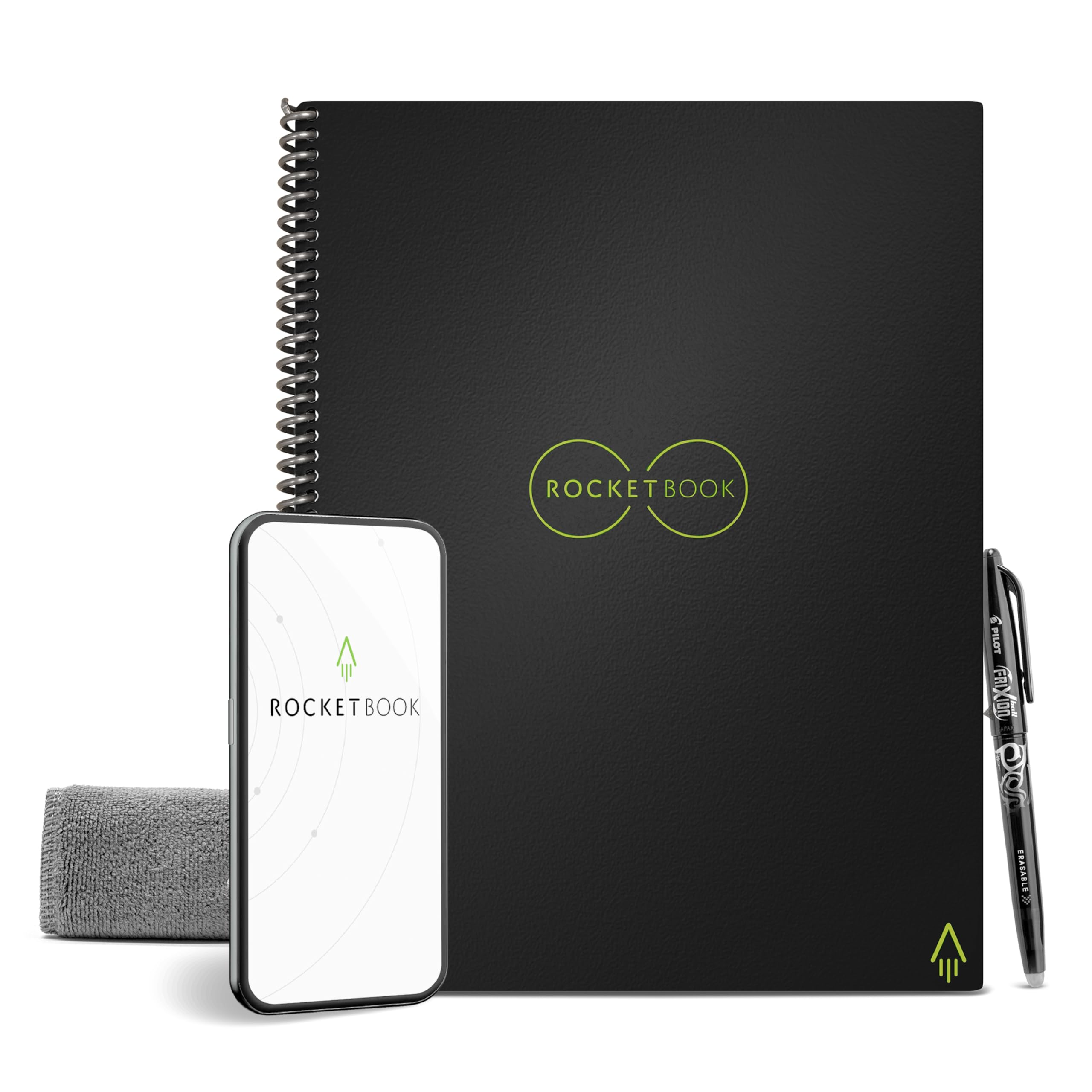 Foto 2 pulgar | Cuaderno Rocketbook Core En Espiral Reutilizable A4 Negro - Venta Internacional.