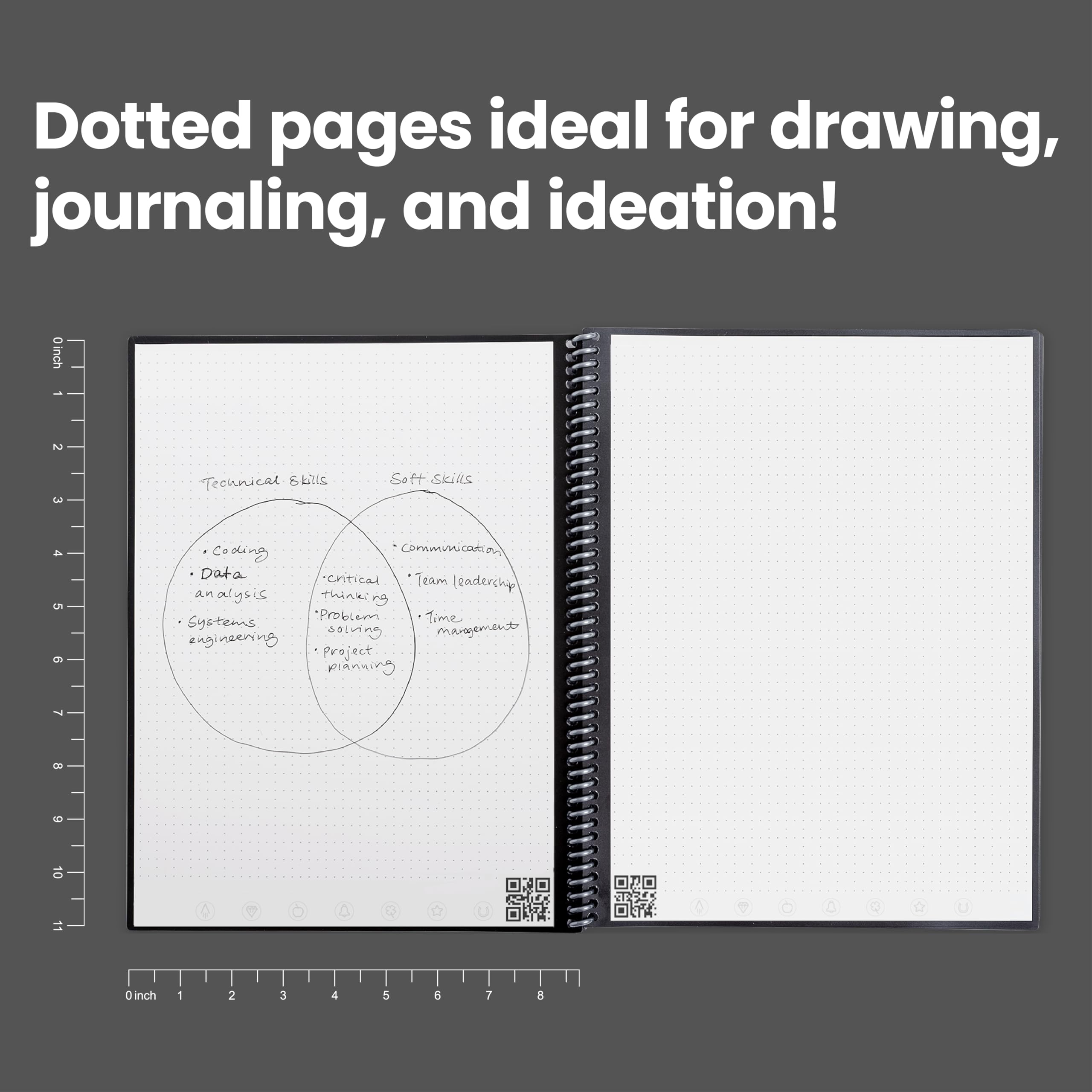 Foto 5 | Cuaderno Rocketbook Core En Espiral Reutilizable A4 Negro - Venta Internacional.