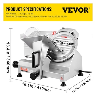 Foto 7 | Cortadora De Carne Vevor Commercial, 200 W, Eléctrica, 0-12 Mm De Grosor - Venta Internacional.