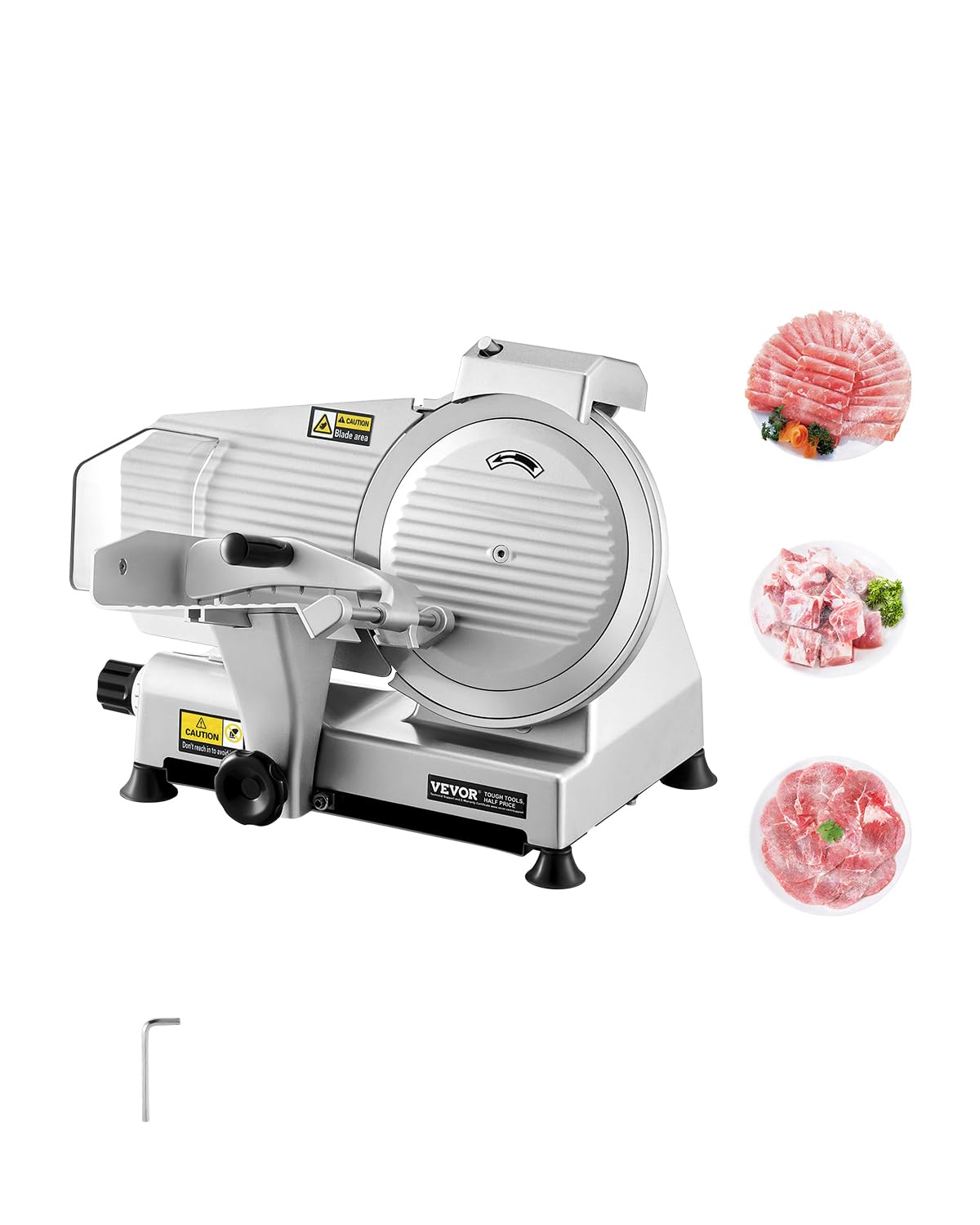 Foto 1 | Cortadora De Carne Vevor Commercial, 10 Pulgadas, Eléctrica, 180 W, 65 Mm - Venta Internacional.