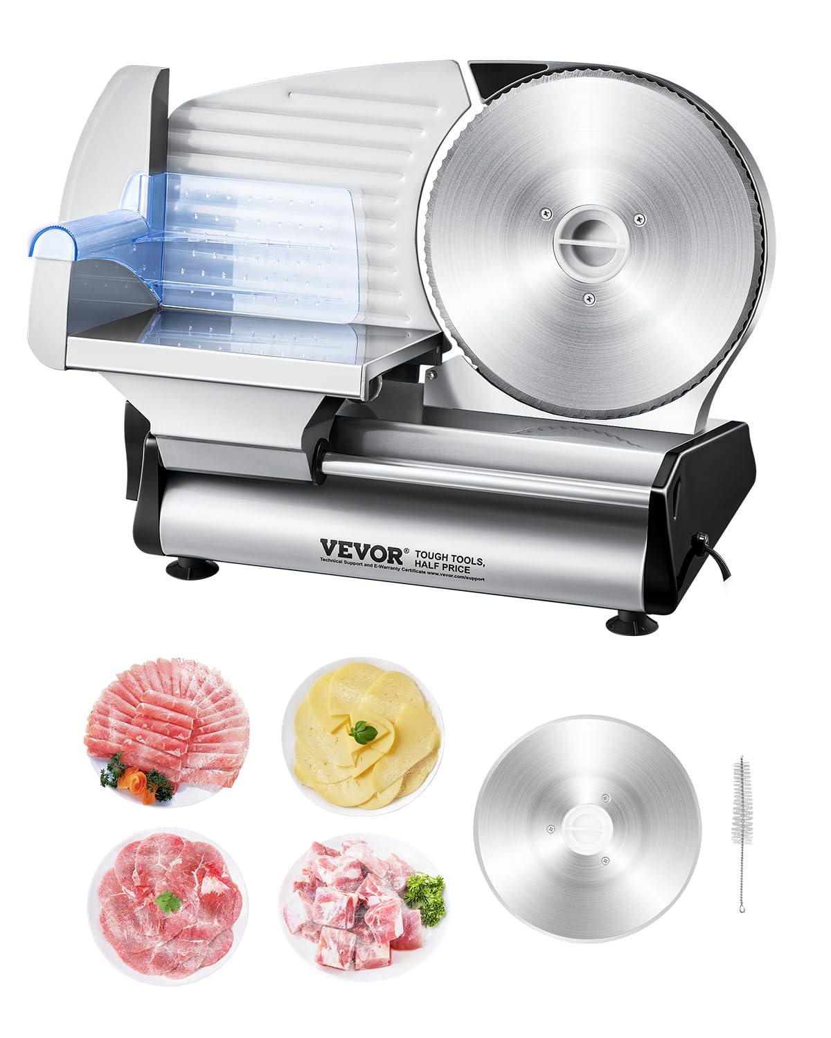 Foto 2 pulgar | Rebanadora De Carne Vevor, Cortadora Eléctrica De Comida Para Delicatessen De 8.7 Pulgadas, 180 W - Venta Internacional