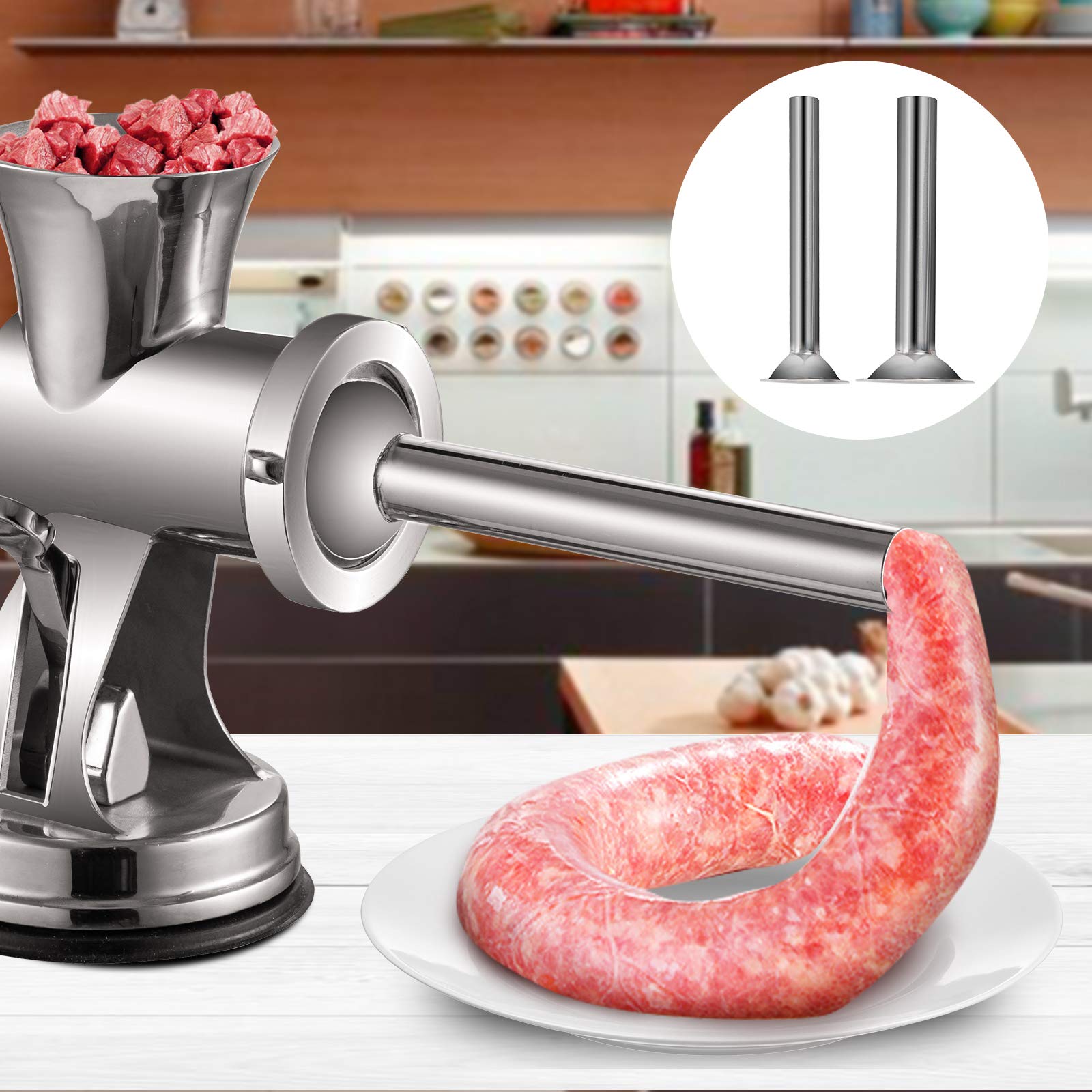 Foto 5 pulgar | Picadora De Carne Vevor Manual Para Hacer Salchichas De Acero Inoxidable 304 - Venta Internacional.