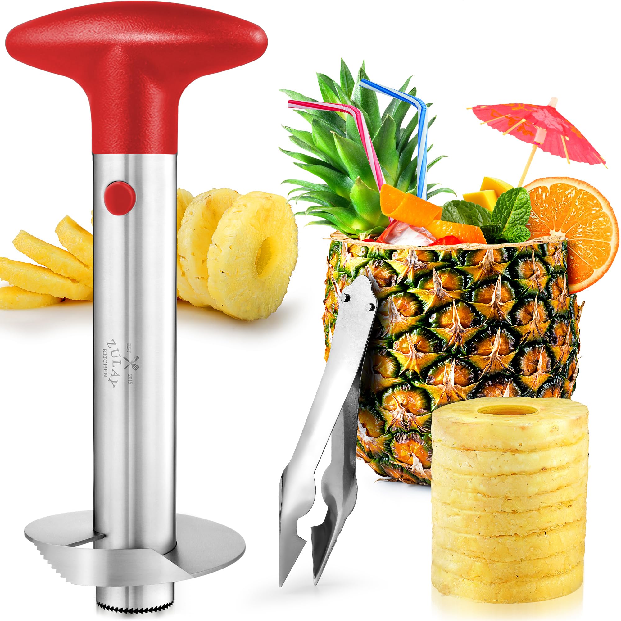 Foto 1 | Descorazonador Y Rebanador De Piña Zulay Kitchen De Acero Inoxidable - Venta Internacional.