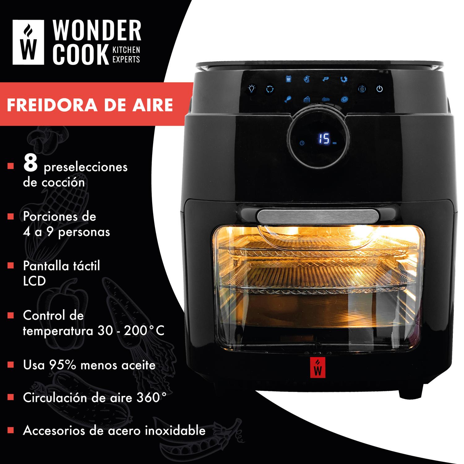 Foto 3 pulgar | Freidora de Aire Wonder Cook 12 Lt Automático Multifunción Horno