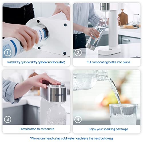 Foto 4 pulgar | Fabricante de Agua con Gas Philips para Hacer Refrescos con Botella de 1 Litro y 60 Litros de Co2 - Venta Internacional