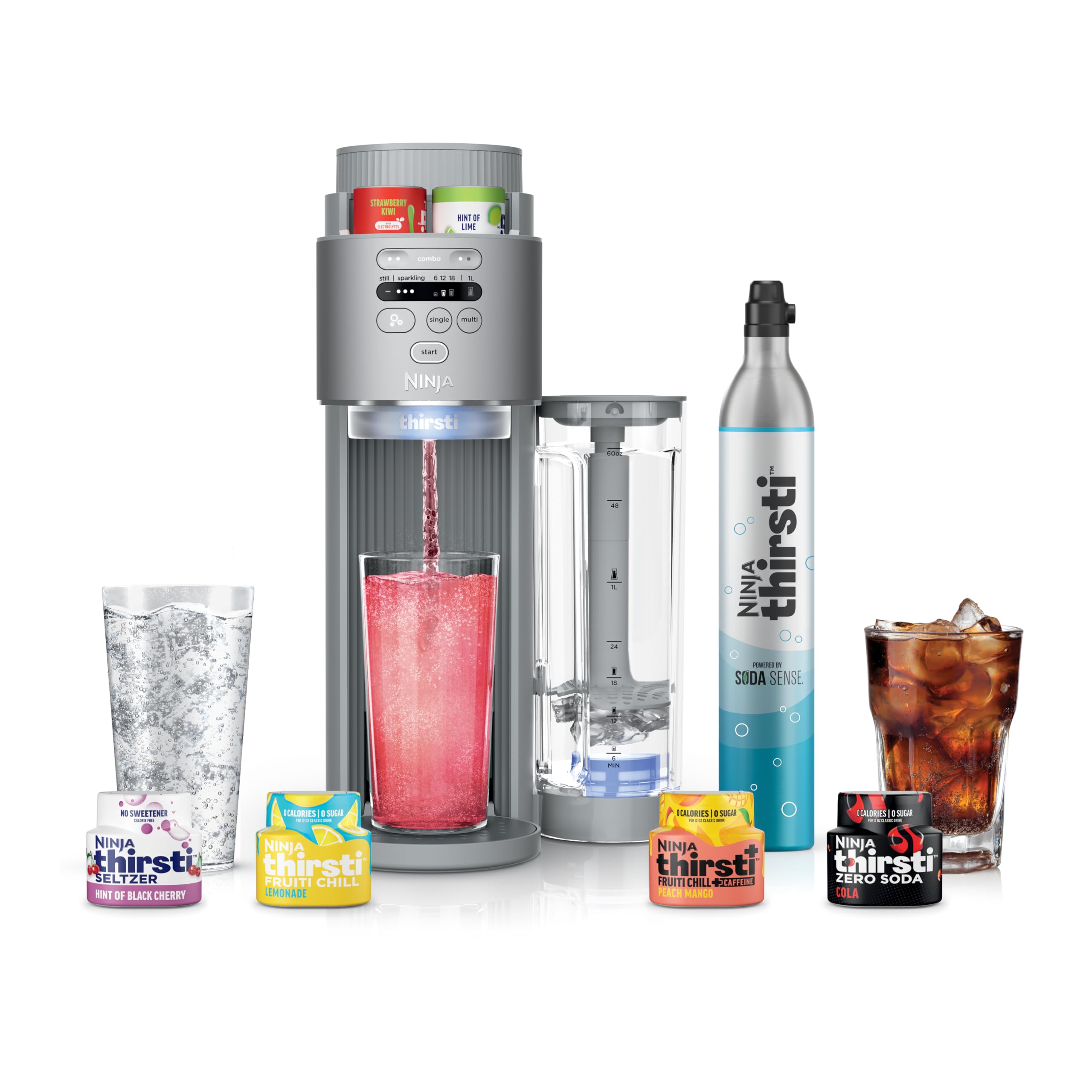 Sistema de Hidratación Ninja Thirsti Max Custom Soda Maker Silver - Venta Internacional