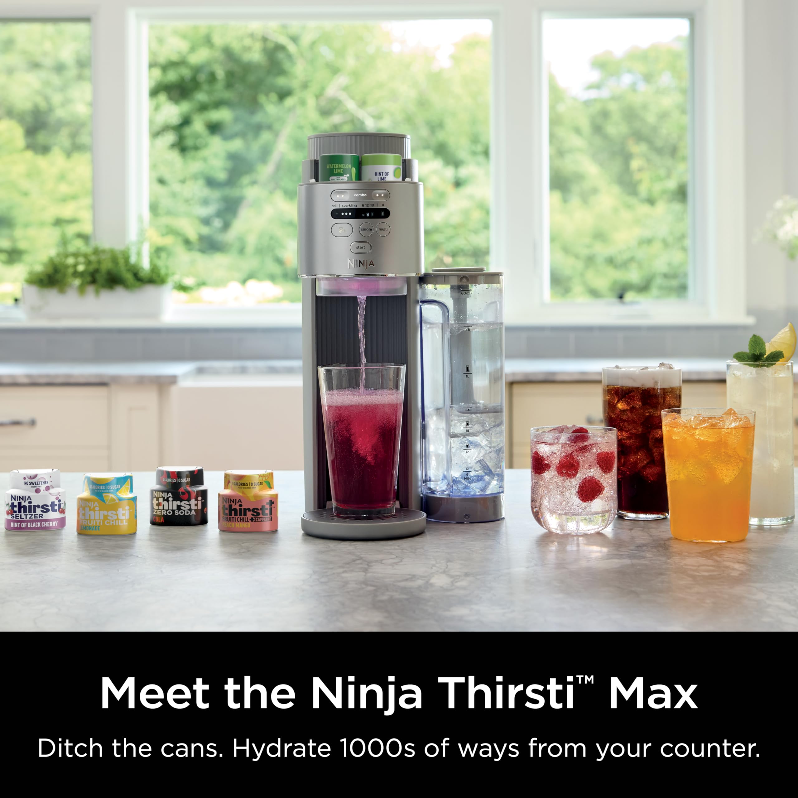 Foto 2 | Sistema de Hidratación Ninja Thirsti Max Custom Soda Maker Silver - Venta Internacional