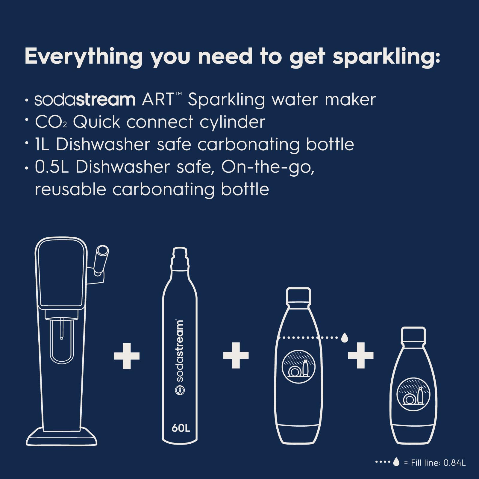 Foto 3 | Máquina Para Hacer Agua Con Gas Sodastream Art Con Cilindro De Co2 Y Botellas - Venta Internacional.