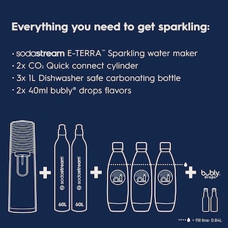 Foto 3 | Máquina De Agua Con Gas Sodastream E-terra Con Co2 Y Botellas - Venta Internacional.