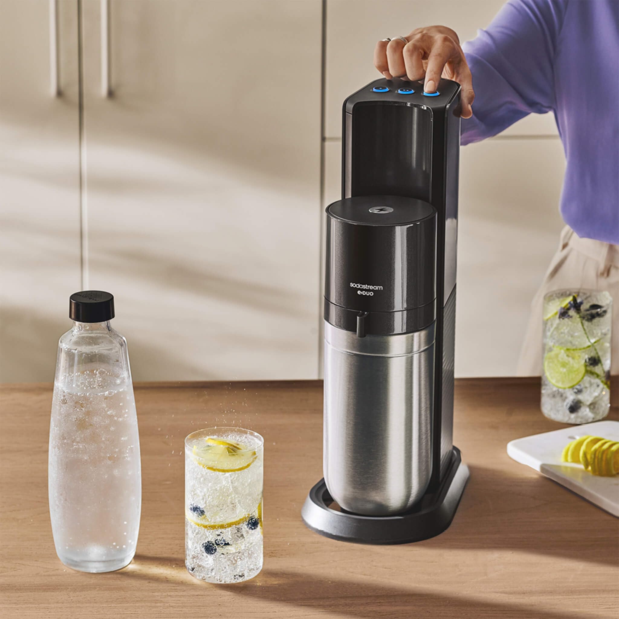 Foto 6 pulgar | Máquina De Agua Con Gas Sodastream E-duo Negra Con Co2 60l - Venta Internacional.