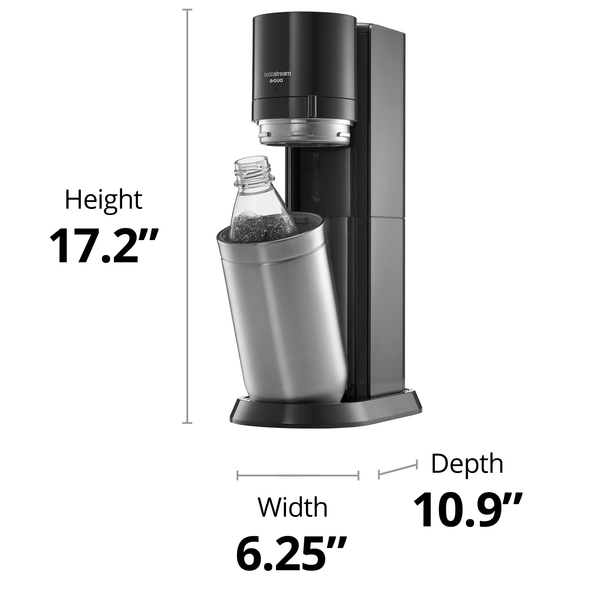 Foto 8 pulgar | Máquina De Agua Con Gas Sodastream E-duo Negra Con Co2 60l - Venta Internacional.