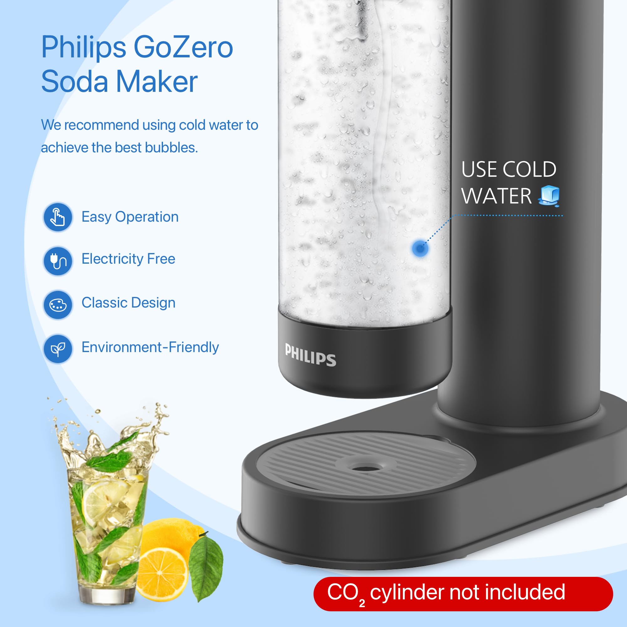 Foto 3 pulgar | Soda Maker Philips Agua Con Gas Con Botella Carbonatada De 1 Litro - Venta Internacional.