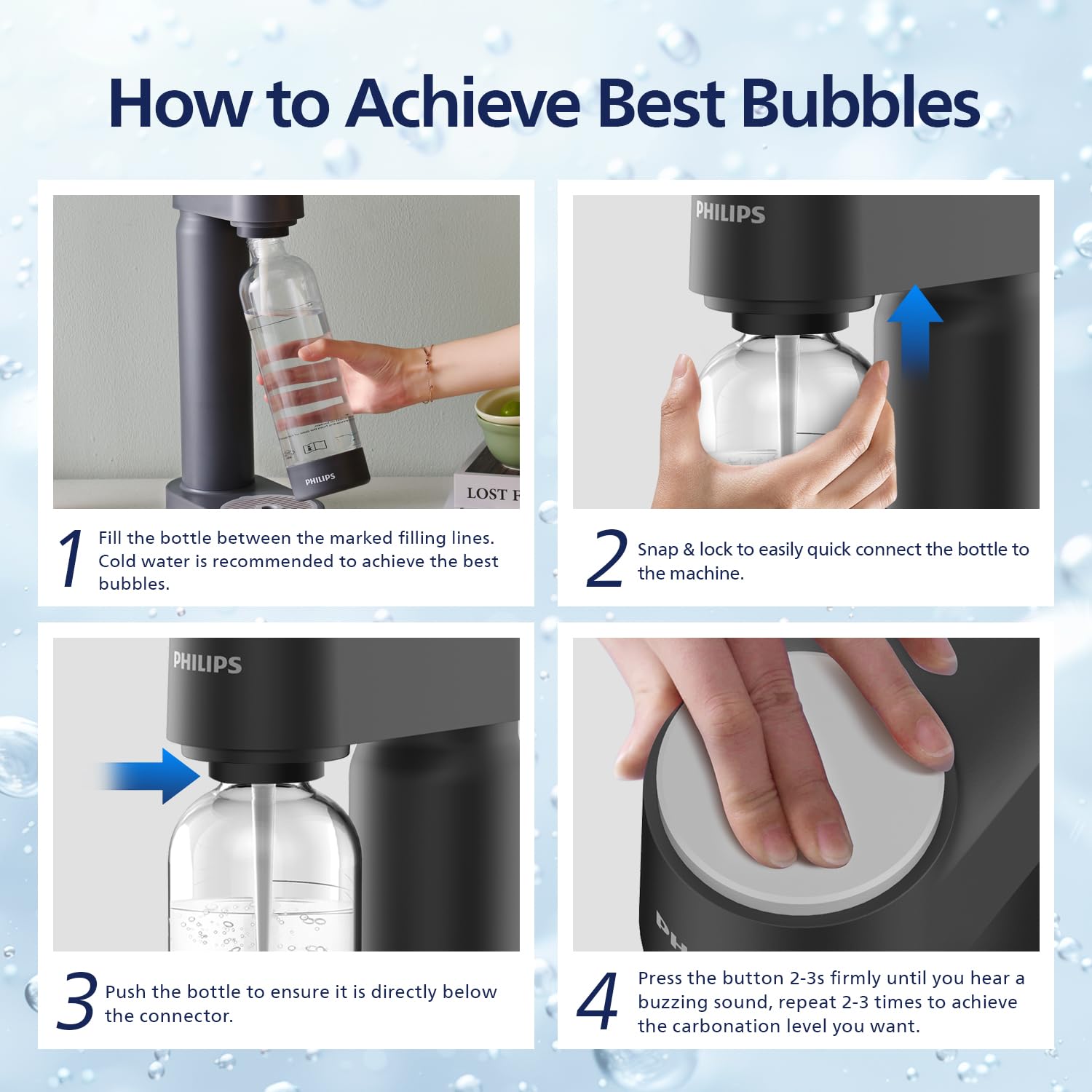 Foto 4 pulgar | Soda Maker Philips Agua Con Gas Con Botella Carbonatada De 1 Litro - Venta Internacional.