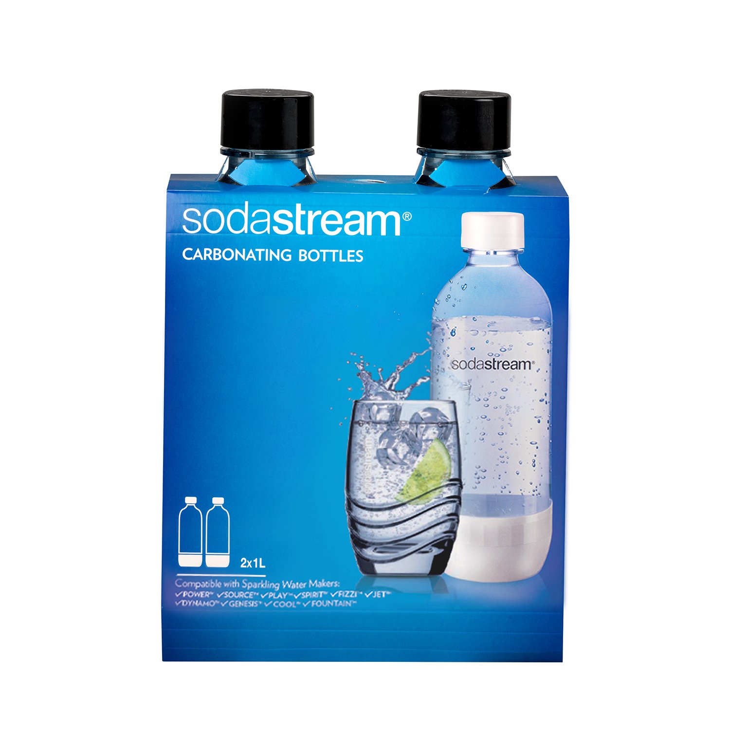 Foto 2 pulgar | Botellas De Carbonatación Sodastream De 1 Litro Negras (paquete Doble) - Venta Internacional.