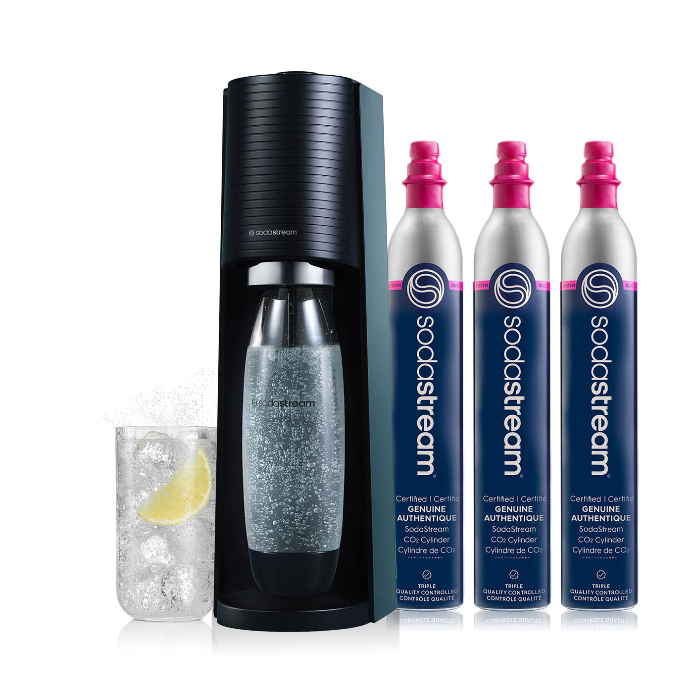 Foto 1 | Máquina Para Hacer Agua Con Gas Sodastream Terra Black Con 3 Paquetes De Co2 - Venta Internacional.