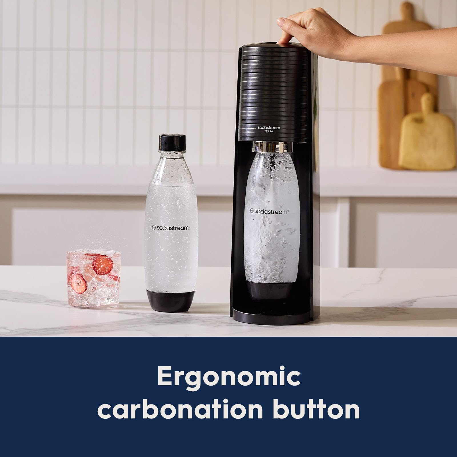 Foto 4 | Máquina Para Hacer Agua Con Gas Sodastream Terra Black Con 3 Paquetes De Co2 - Venta Internacional.